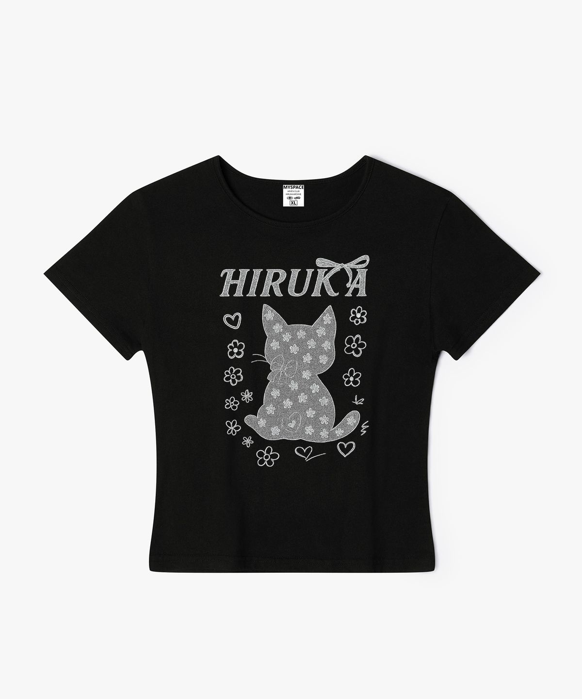 히루카 아카이브(HIRUKA ARCHIVE) 레이스캣 여성 슬림핏 반팔티셔츠