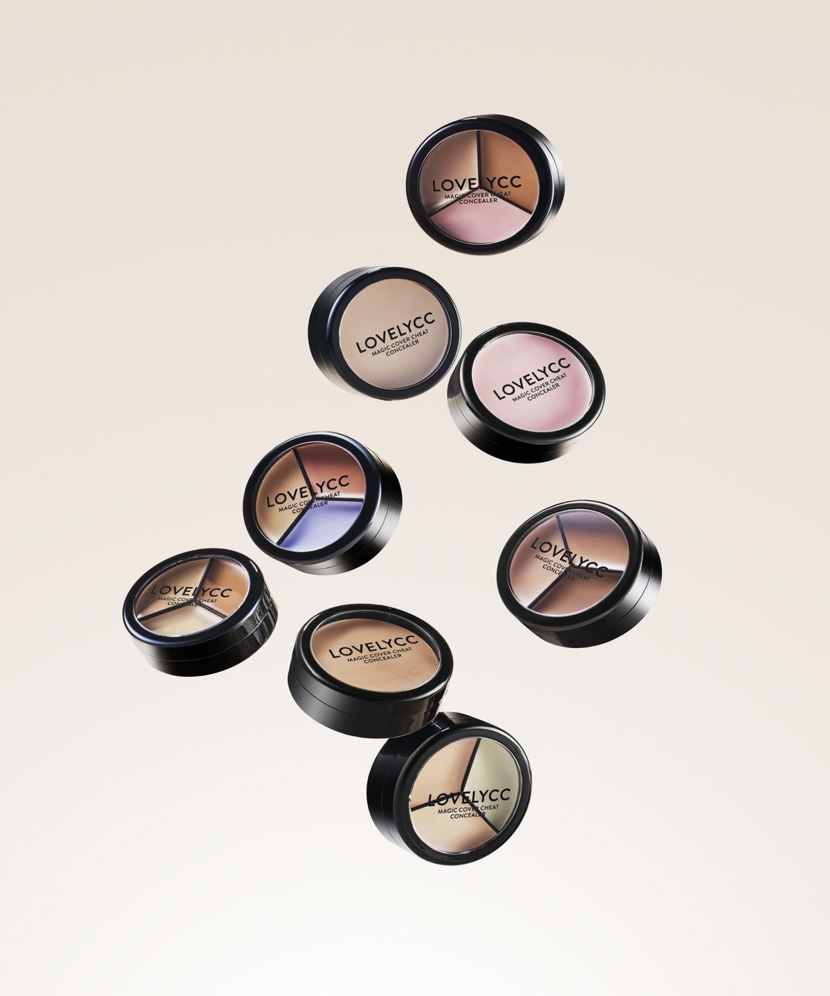 러블리씨씨(LOVELYCC) [SET]핑크 톤업 커버 에센스 선쿠션 15g + 매직 커버 치트 컨실러 12g