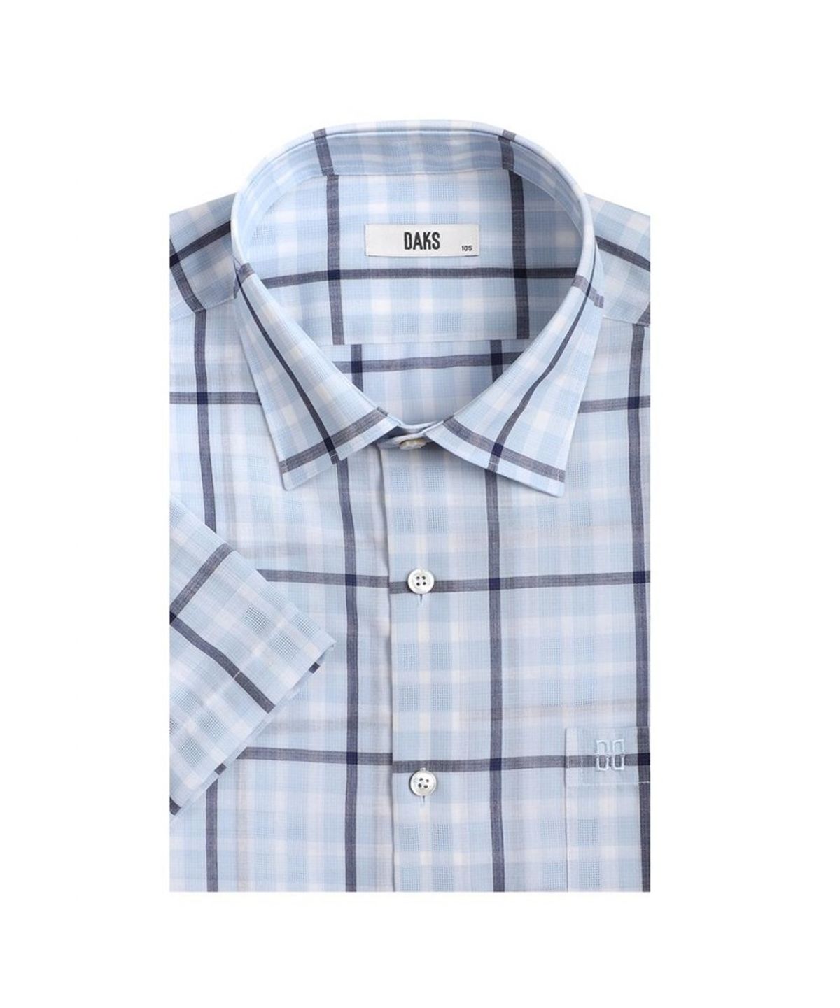 닥스셔츠(DAKS SHIRTS) 울혼방 미디움체크 캐주얼 반팔셔츠_DLS1SHCS140B1