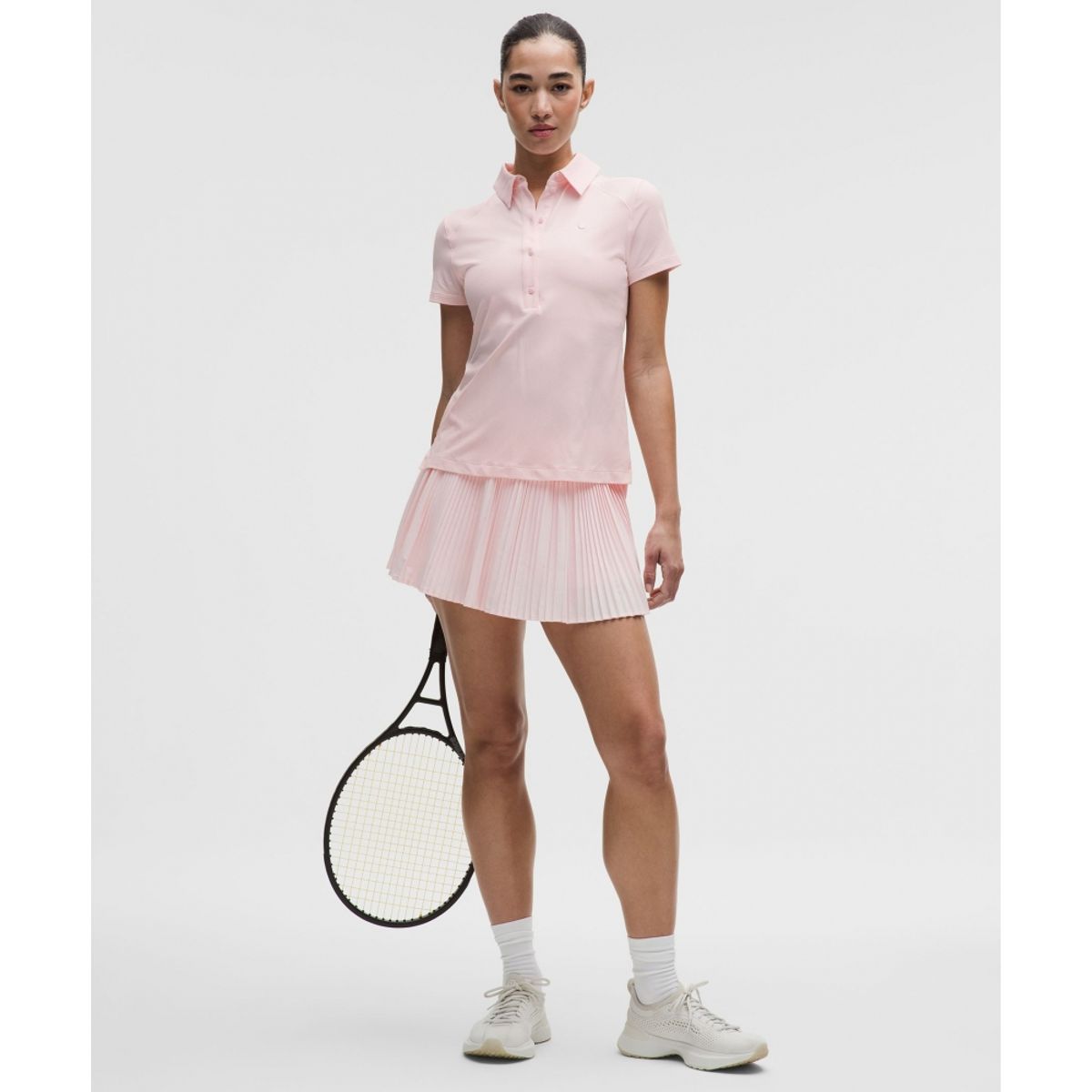 룰루레몬(LULULEMON) 퀵 드라이 숏슬리브 폴로 셔츠 스트레이트 헴 *로고  PIAR