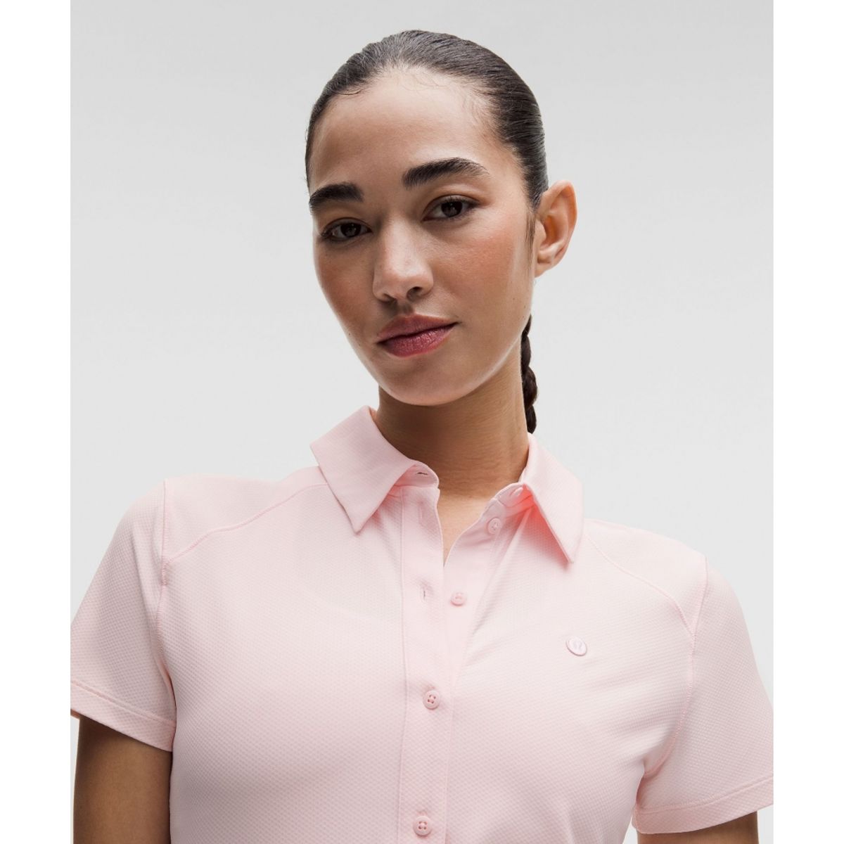 룰루레몬(LULULEMON) 퀵 드라이 숏슬리브 폴로 셔츠 스트레이트 헴 *로고  PIAR