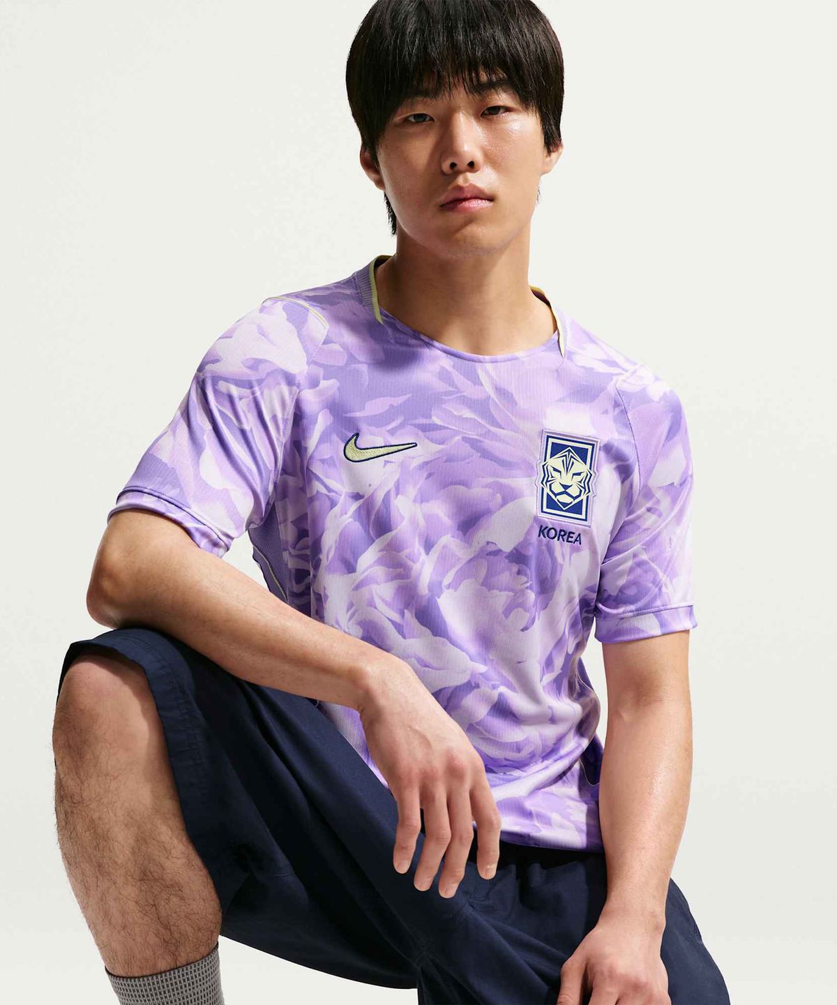 나이키(NIKE) 대한민국 2026 스타디움 어웨이 드라이 핏 축구 레플리카 저지 M - 스페이스 퍼플:애미시스트 틴트:글로벌 블루:라이트 리퀴드 라임 / IB5386-567