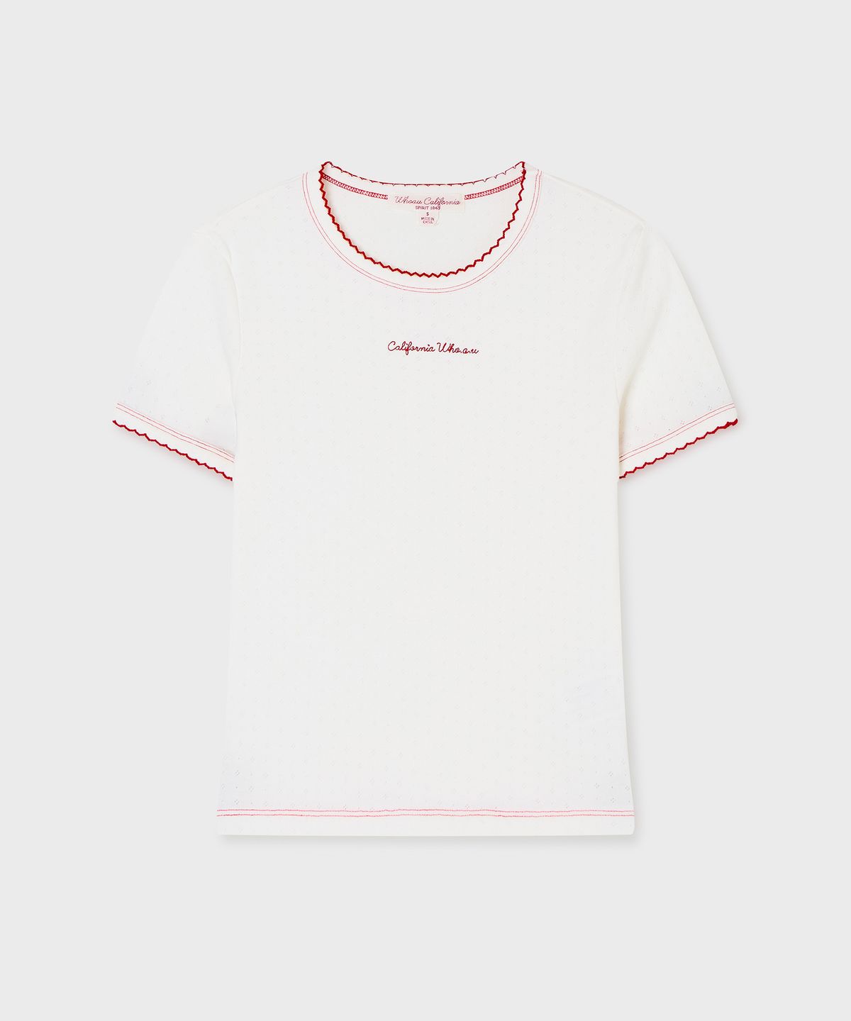 후아유(WHO.A.U) Feminine Picot T-shirt / WHRAG2531F