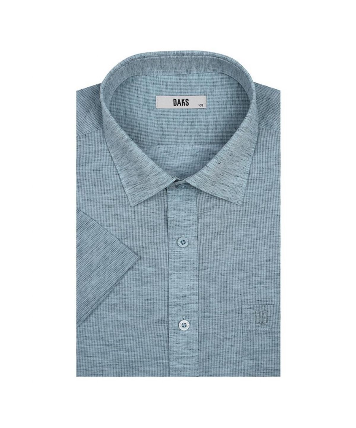 닥스셔츠(DAKS SHIRTS) 린넨혼방 반팔셔츠 레귤러핏 그린_DLS2SHDS120E1