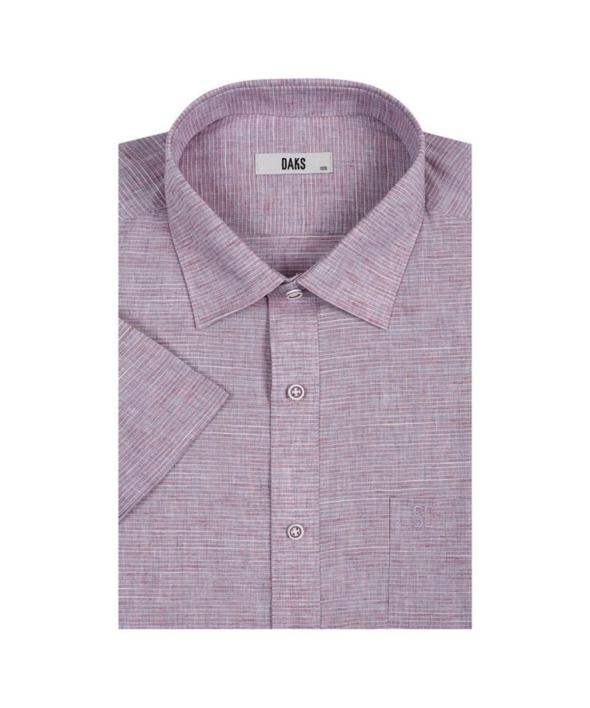 닥스셔츠(DAKS SHIRTS) 린넨혼방 반팔셔츠 레귤러핏 레드_DLS2SHDS121R1