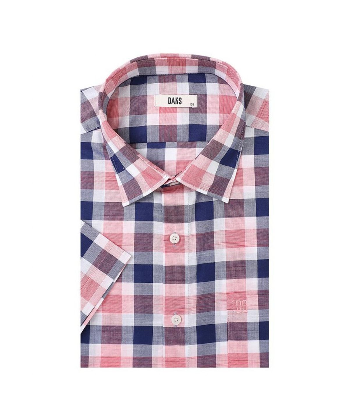 닥스셔츠(DAKS SHIRTS) 면혼방 미디움체크 캐주얼 반팔셔츠 레귤러핏_DLS2SHCS412P1