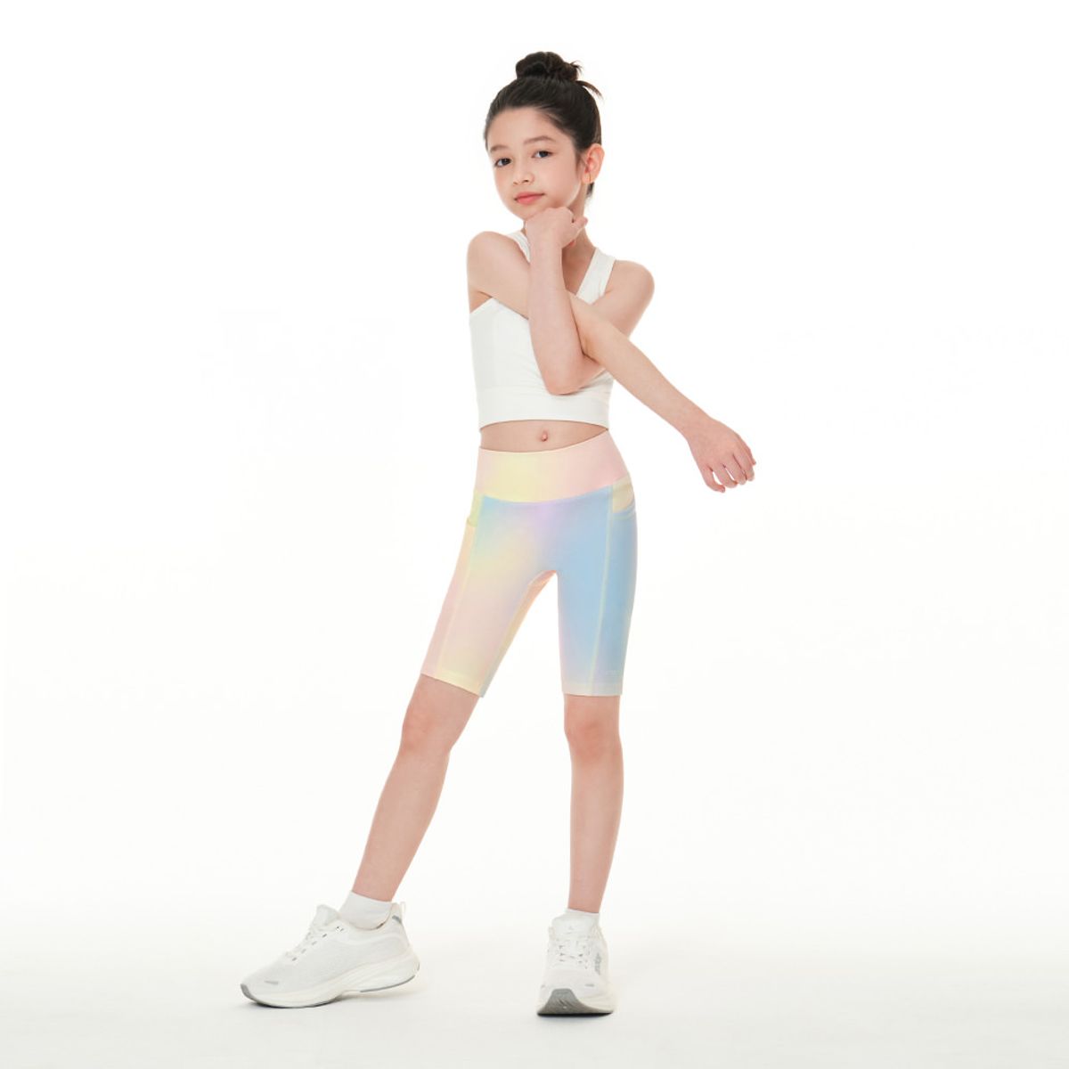 안다르 키즈(ANDAR KIDS) 키즈 옴브레 포켓 4.5부 레깅스 (여아)
