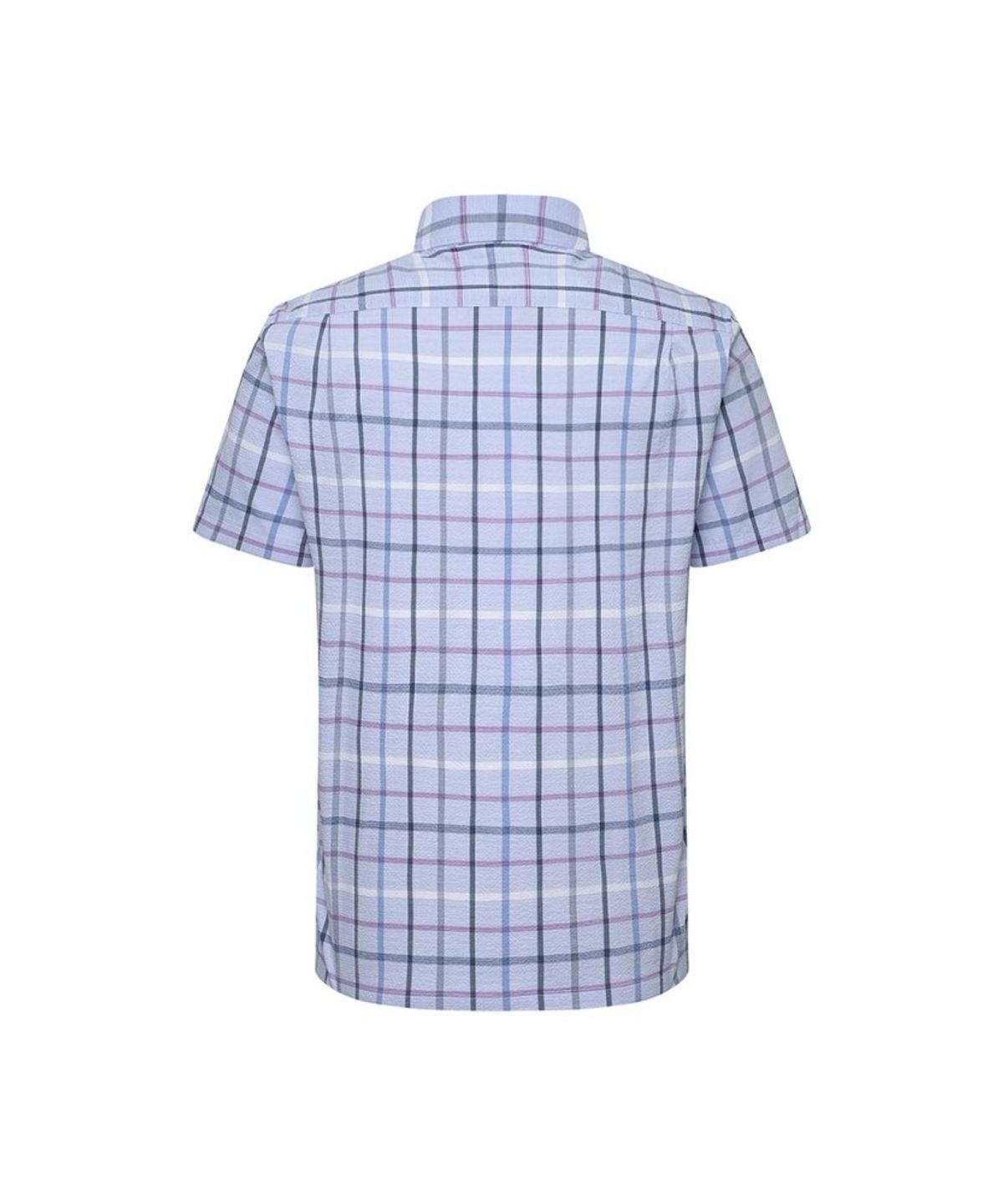 닥스셔츠(DAKS SHIRTS) 면혼방 스트레치 미디움체크 캐주얼 반팔셔츠 레귤러핏_DLS2SHCS421B1