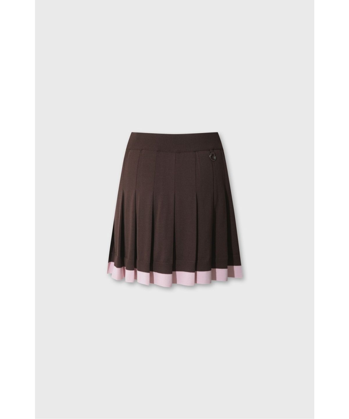왁(WAAC) Women Faux Layered Pleats Knit Skirt (Set-up) WWWAM26503BRD