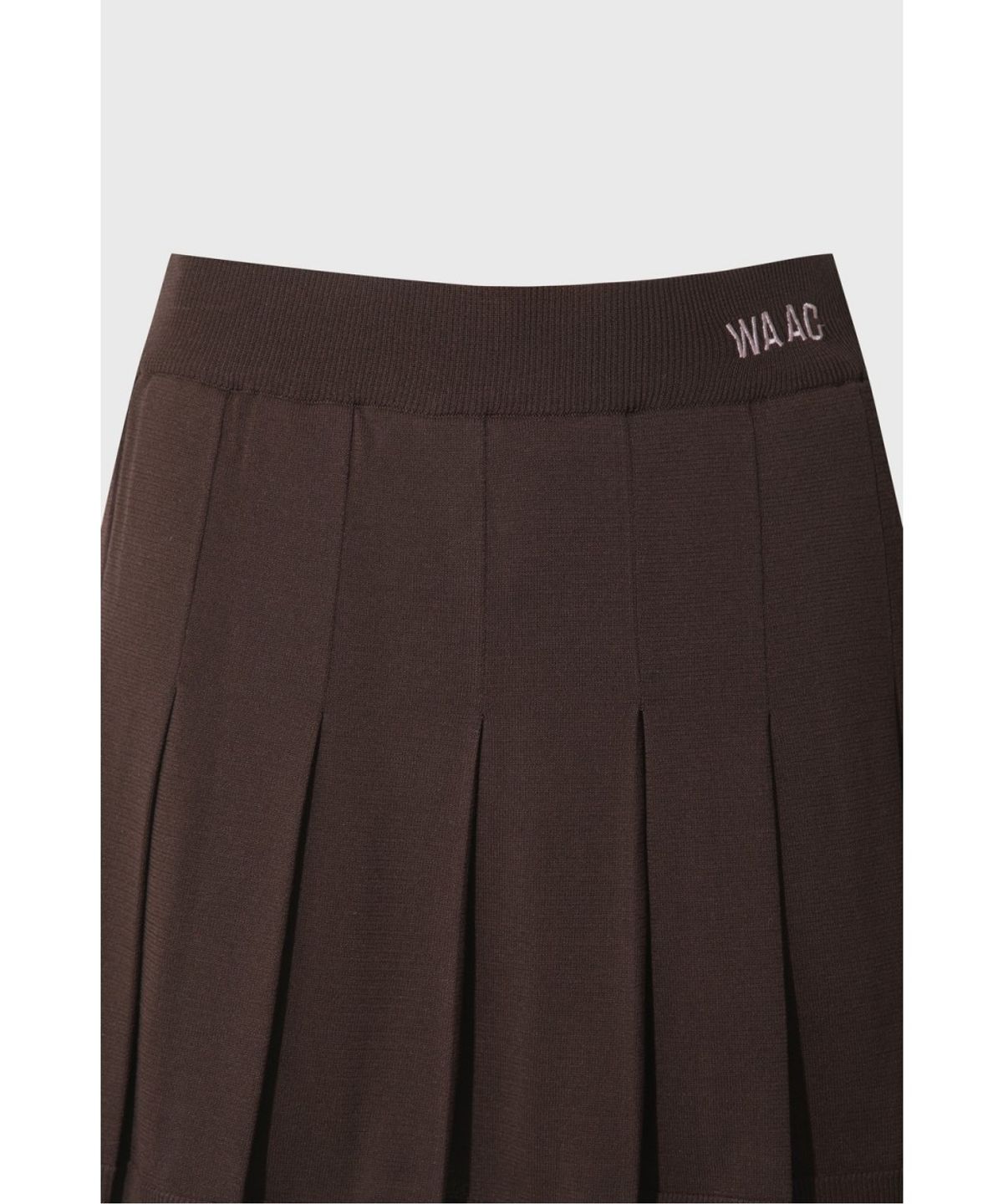 왁(WAAC) Women Faux Layered Pleats Knit Skirt (Set-up) WWWAM26503BRD