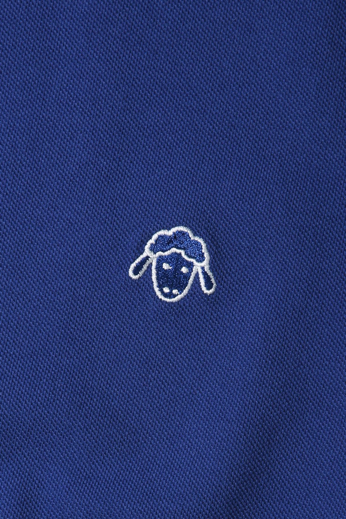 르몽생미셸(LE MONT ST MICHEL) Embroidery Botton Polo T-shirt_Blue