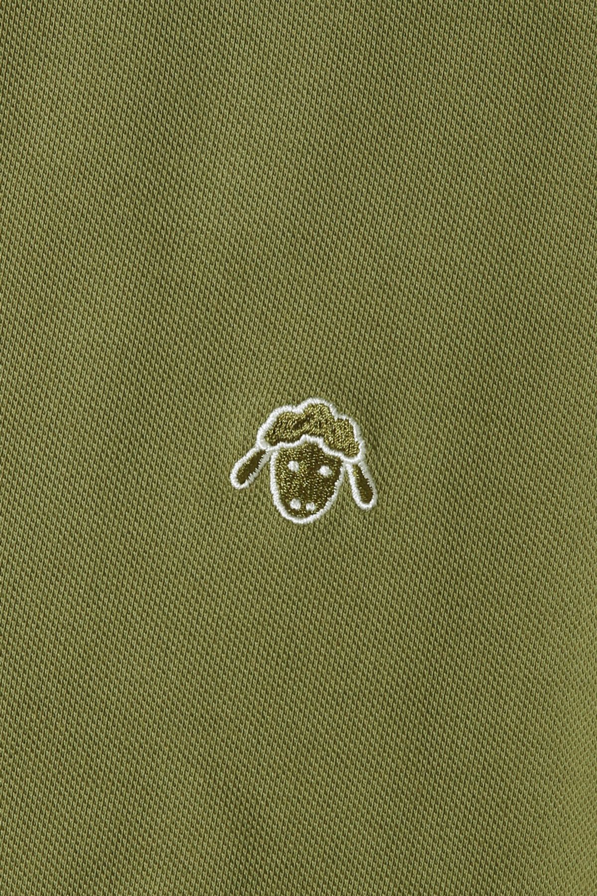 르몽생미셸(LE MONT ST MICHEL) Embroidery Botton Polo T-shirt_Khaki