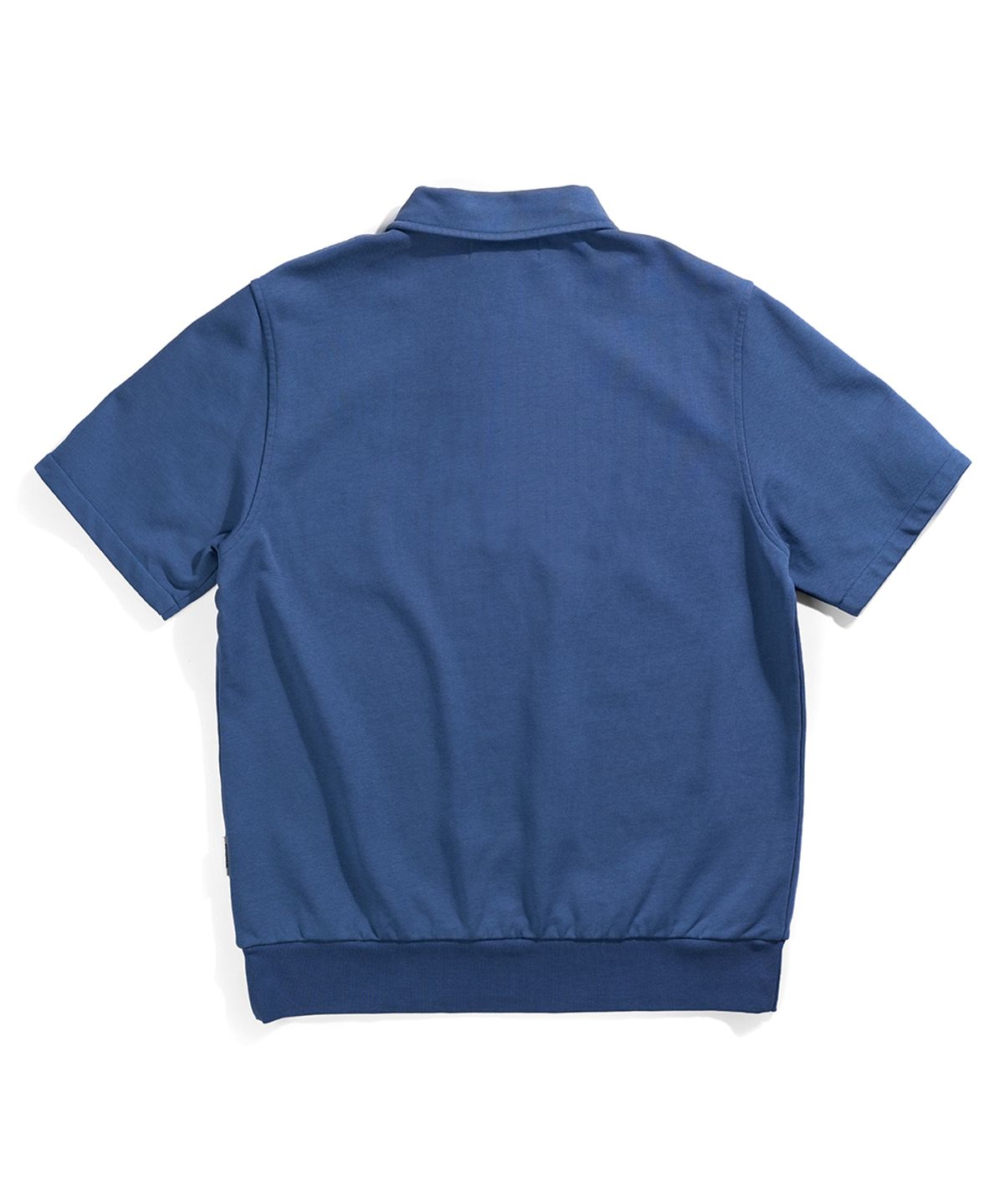 건지 울른스(Guernsey Woollens) 스웻 카라 반팔 티셔츠 - 블루