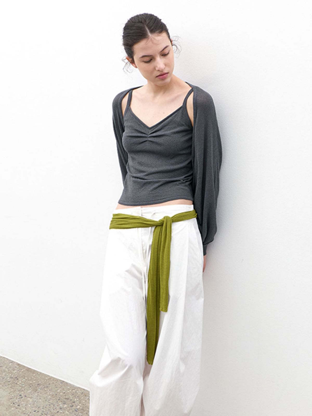 아틀리에 나인(ATELIER NAIN) BOUCLE SHIRRING BOLERO TOP SET (CD-2265)
