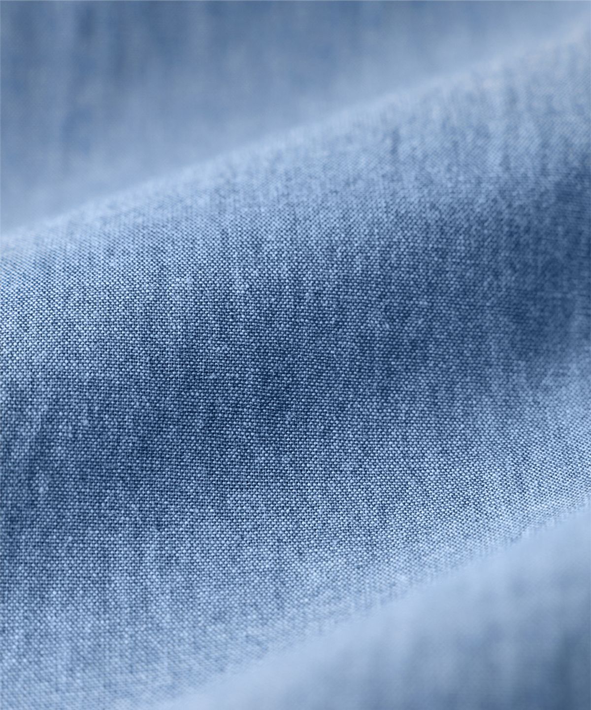 건지 울른스(Guernsey Woollens) 샴브레이 워크 반팔 셔츠 - 라이트 블루