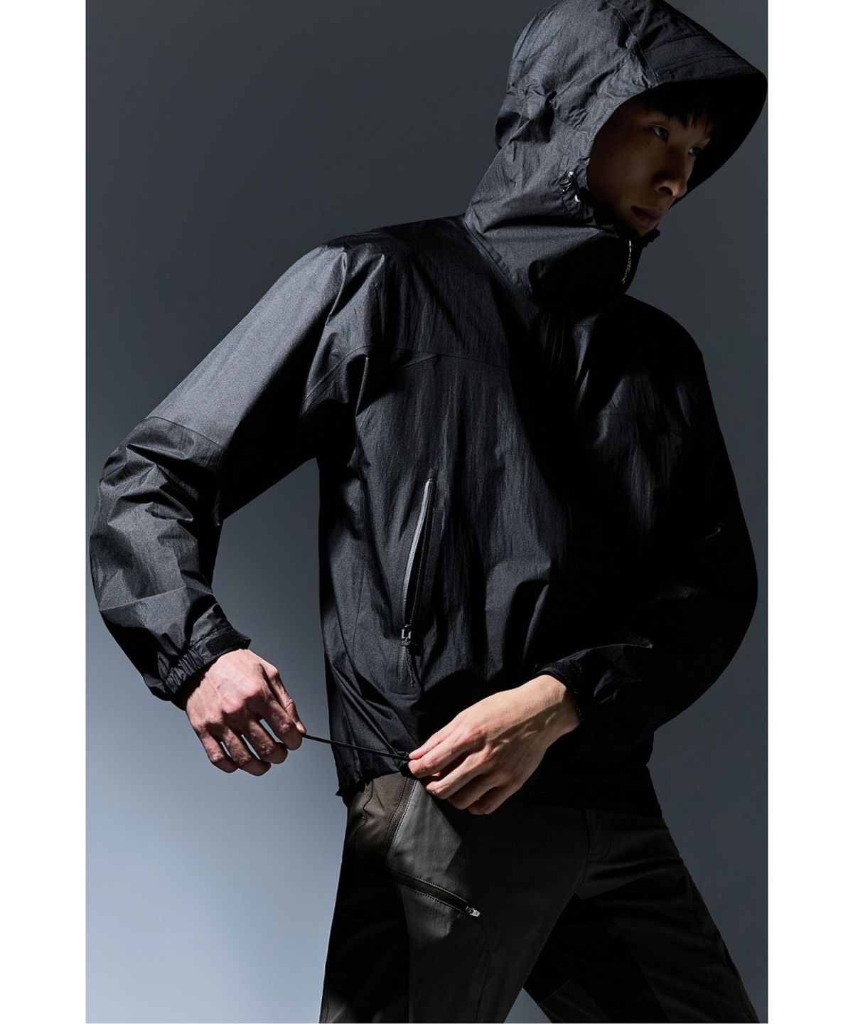 코오롱스포츠(KOLON SPORT) 남성 에그라이트 후드 방수 재킷 JWJJM26273BLK