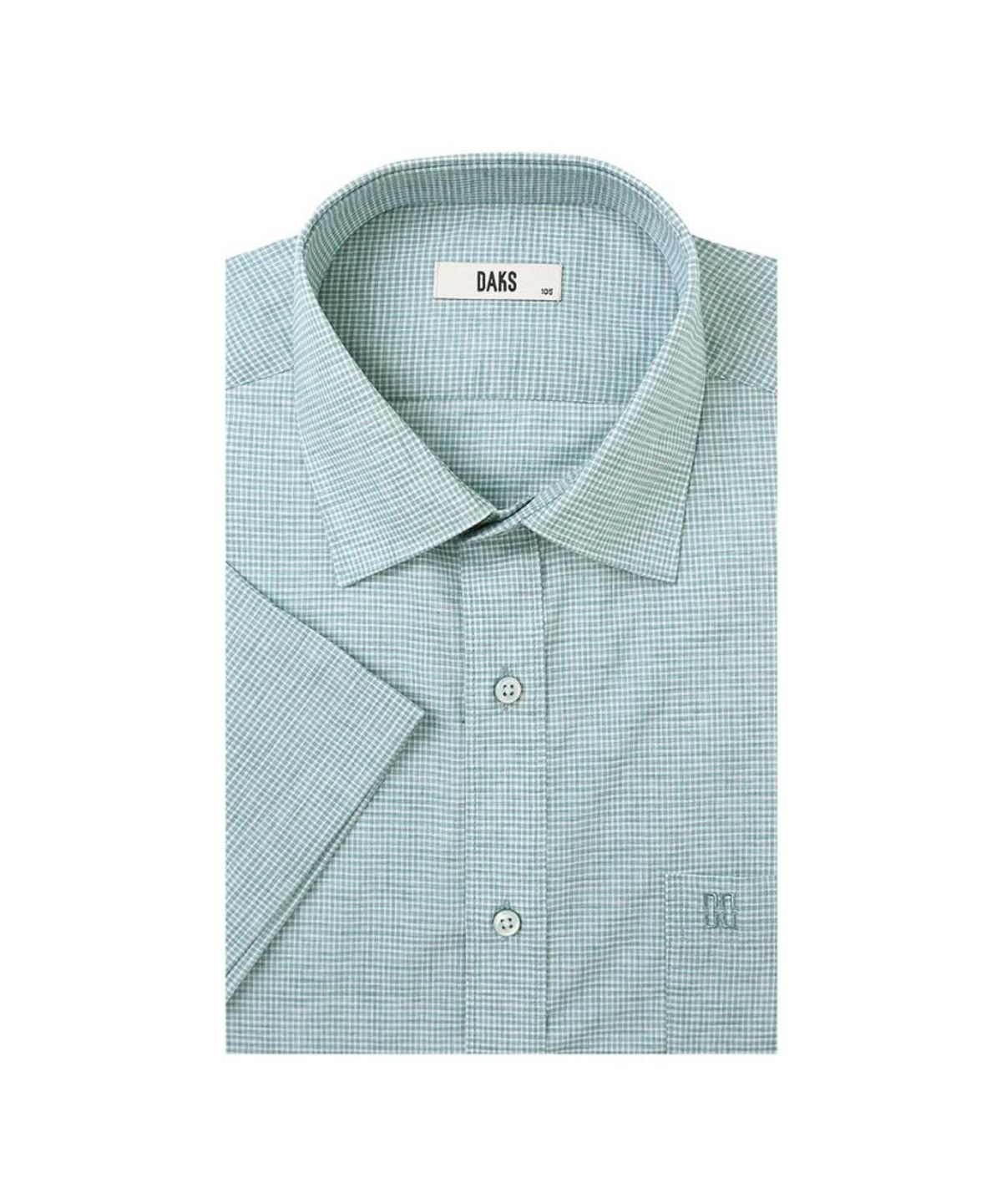 닥스셔츠(DAKS SHIRTS) 면혼방 마이크로체크패턴 드레스 반팔셔츠 레귤러핏_DLS2SHDS422E1