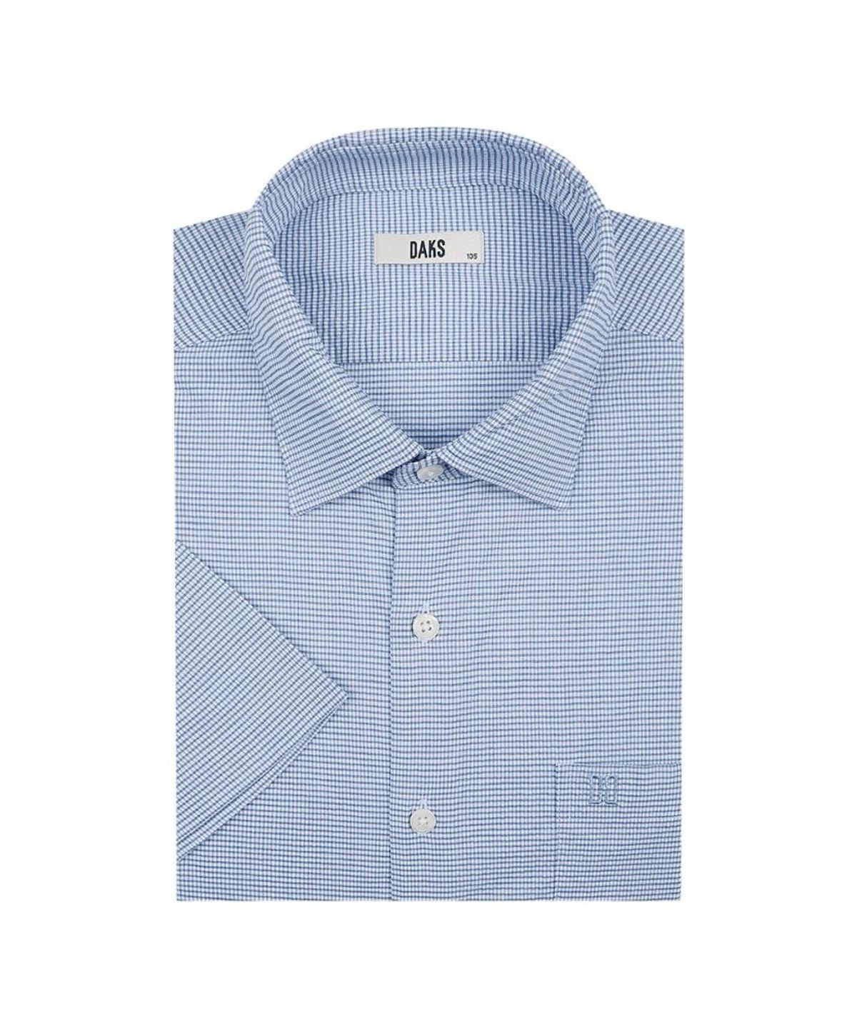 닥스셔츠(DAKS SHIRTS) 면혼방 스트레치 마이크로체크패턴 캐주얼 반팔셔츠 레귤러핏_DLS2SHCS402B1