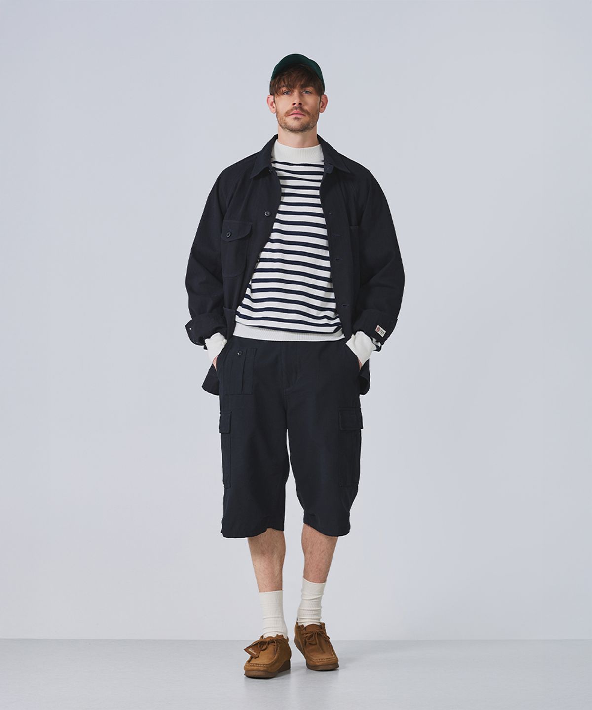 건지 울른스(Guernsey Woollens) 브리티쉬 아미 M65 쇼츠 - 블랙
