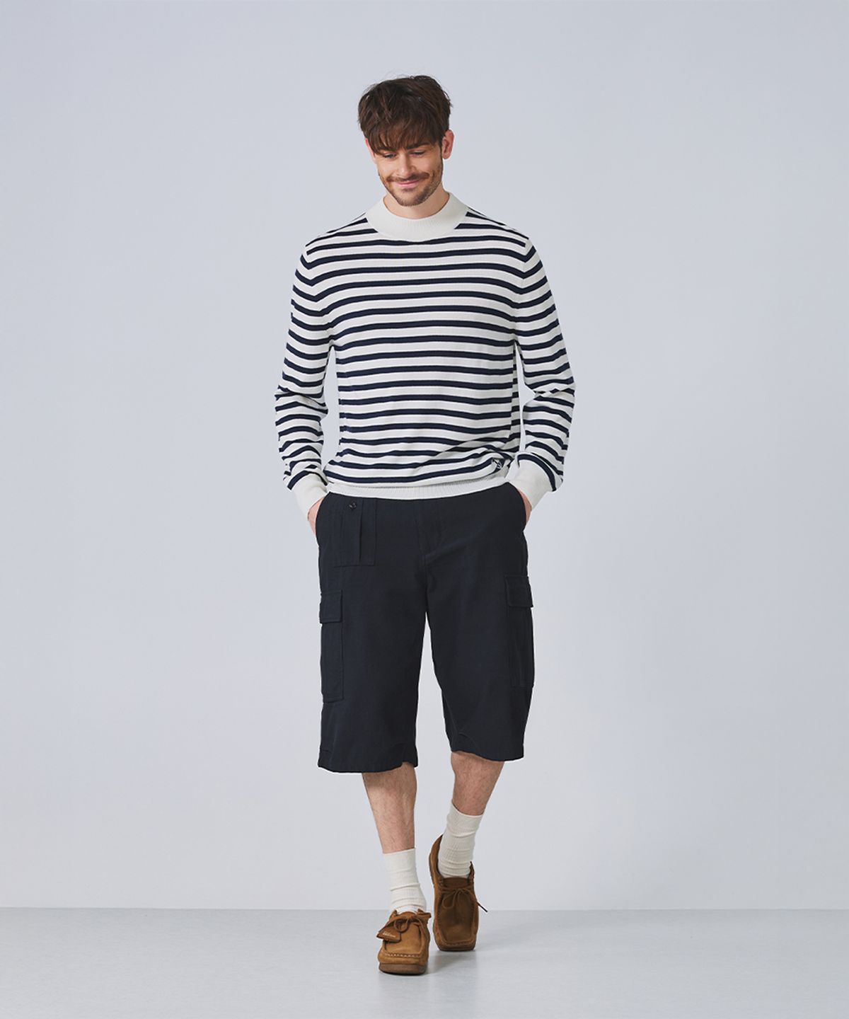 건지 울른스(Guernsey Woollens) 브리티쉬 아미 M65 쇼츠 - 블랙