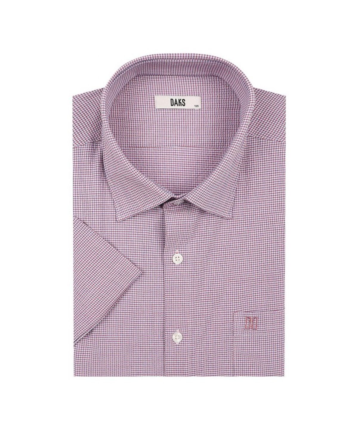 닥스셔츠(DAKS SHIRTS) 면혼방 스트레치 마이크로체크패턴 캐주얼 반팔셔츠 레귤러핏_DLS2SHCS405P1