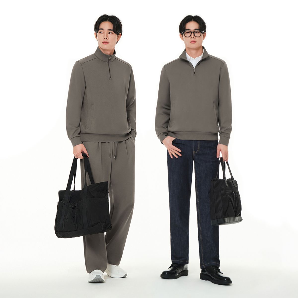 안다르(ANDAR) 마일드무스 맨즈 하프 집업