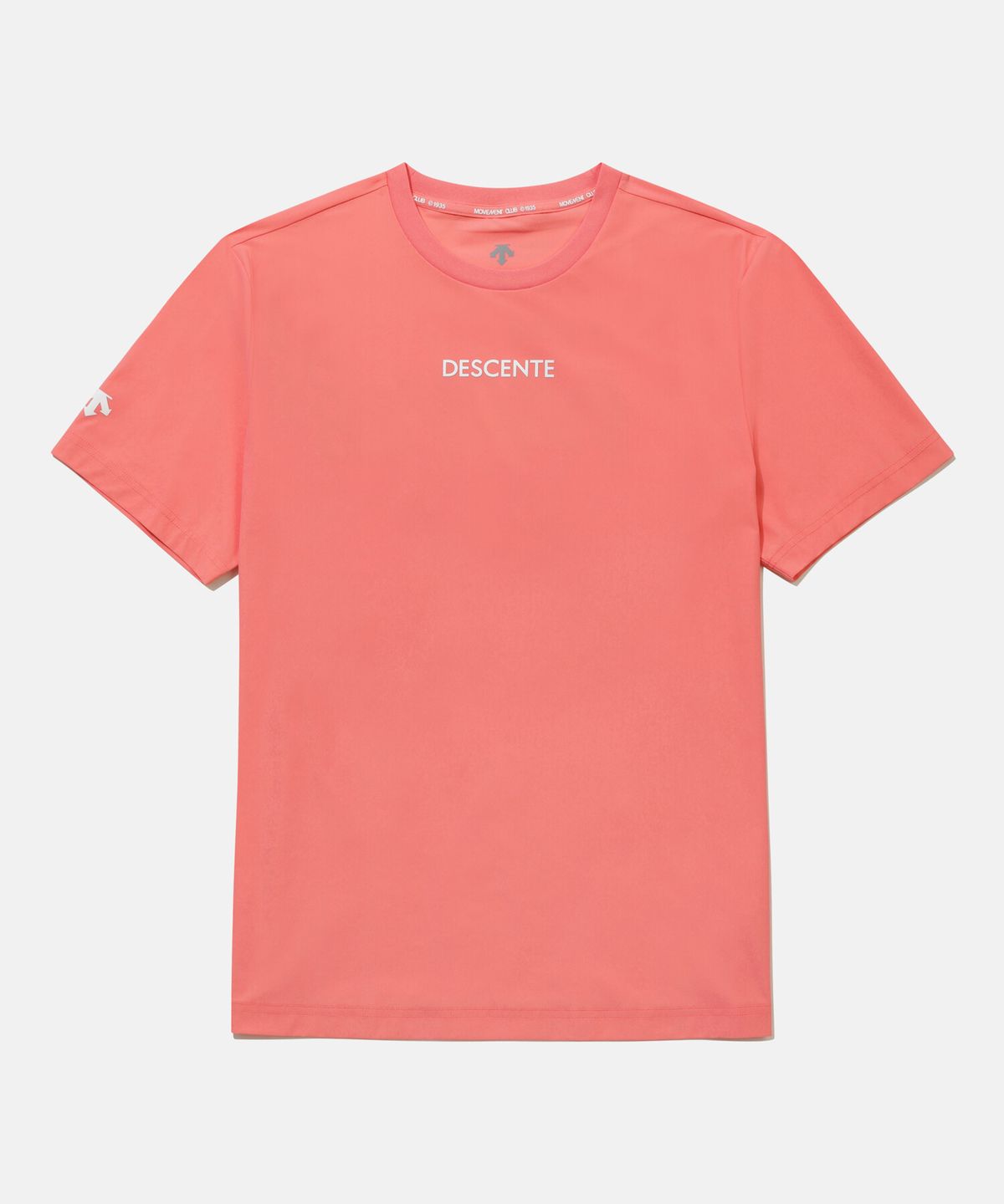 데상트(DESCENTE) 쿨링 트리코트 워딩 백그래픽 반팔 티셔츠 핑크 SR223ETS58