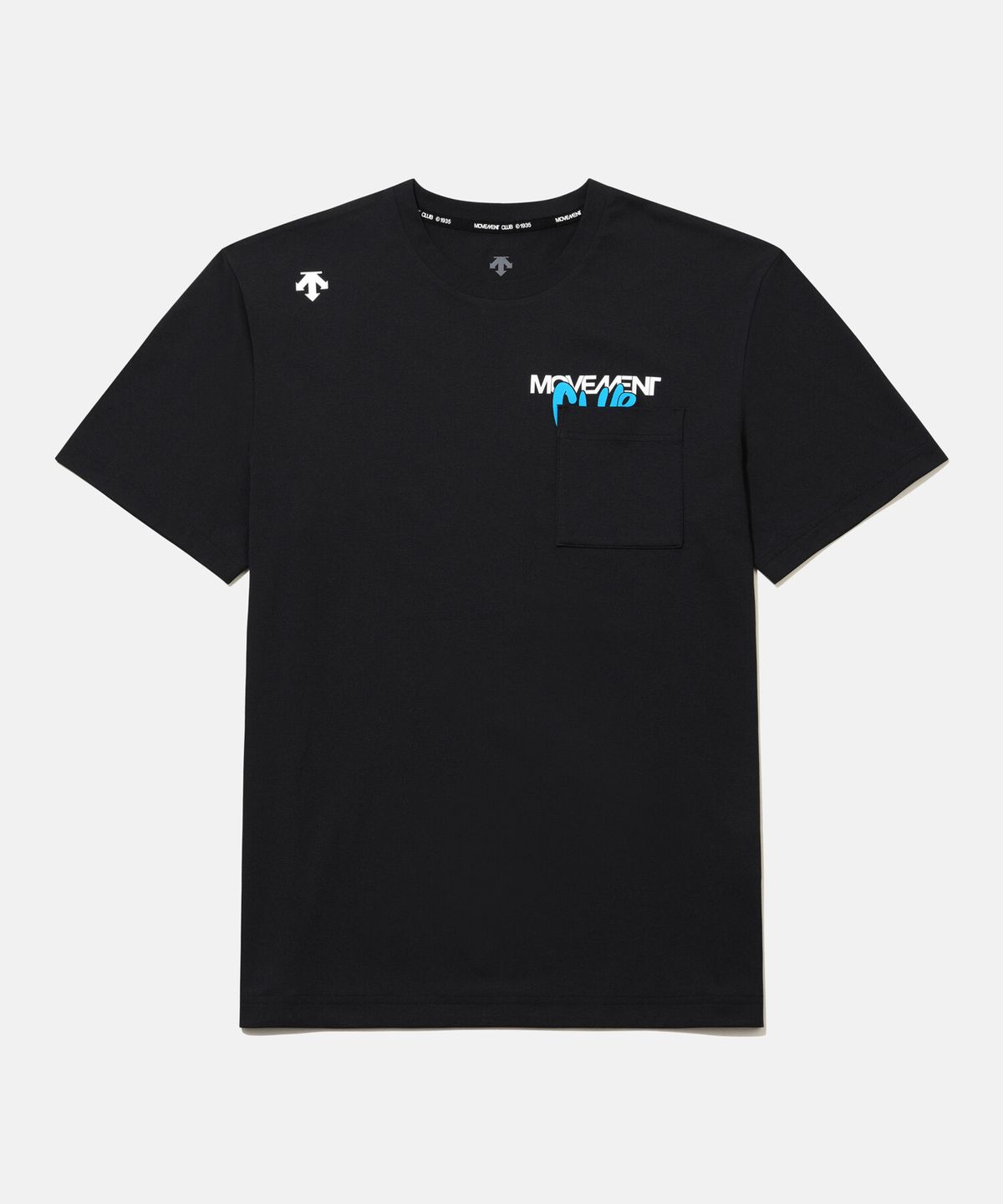 데상트(DESCENTE) 무브먼트 백그래픽 반팔 티셔츠 블랙 SR223ETS59