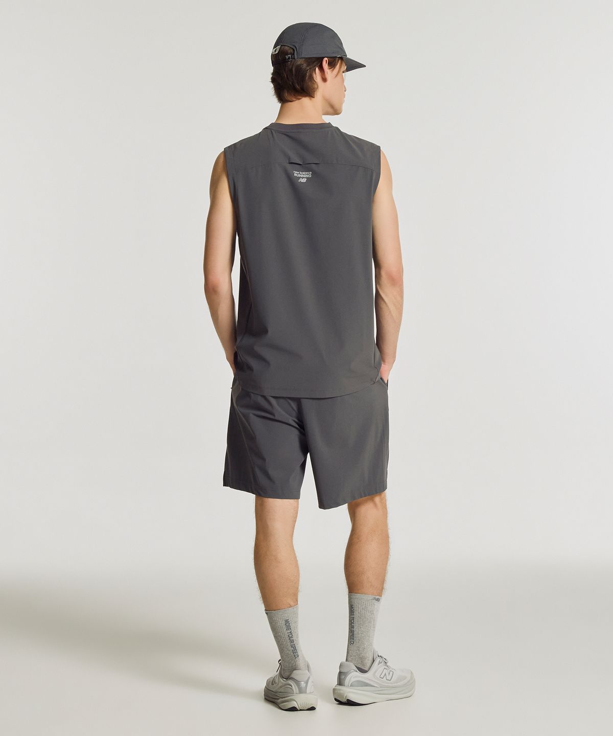 뉴발란스(NEW BALANCE) NBNVG35603 / UNI FROZEN 트리코트 숏츠 (CHARCOAL)