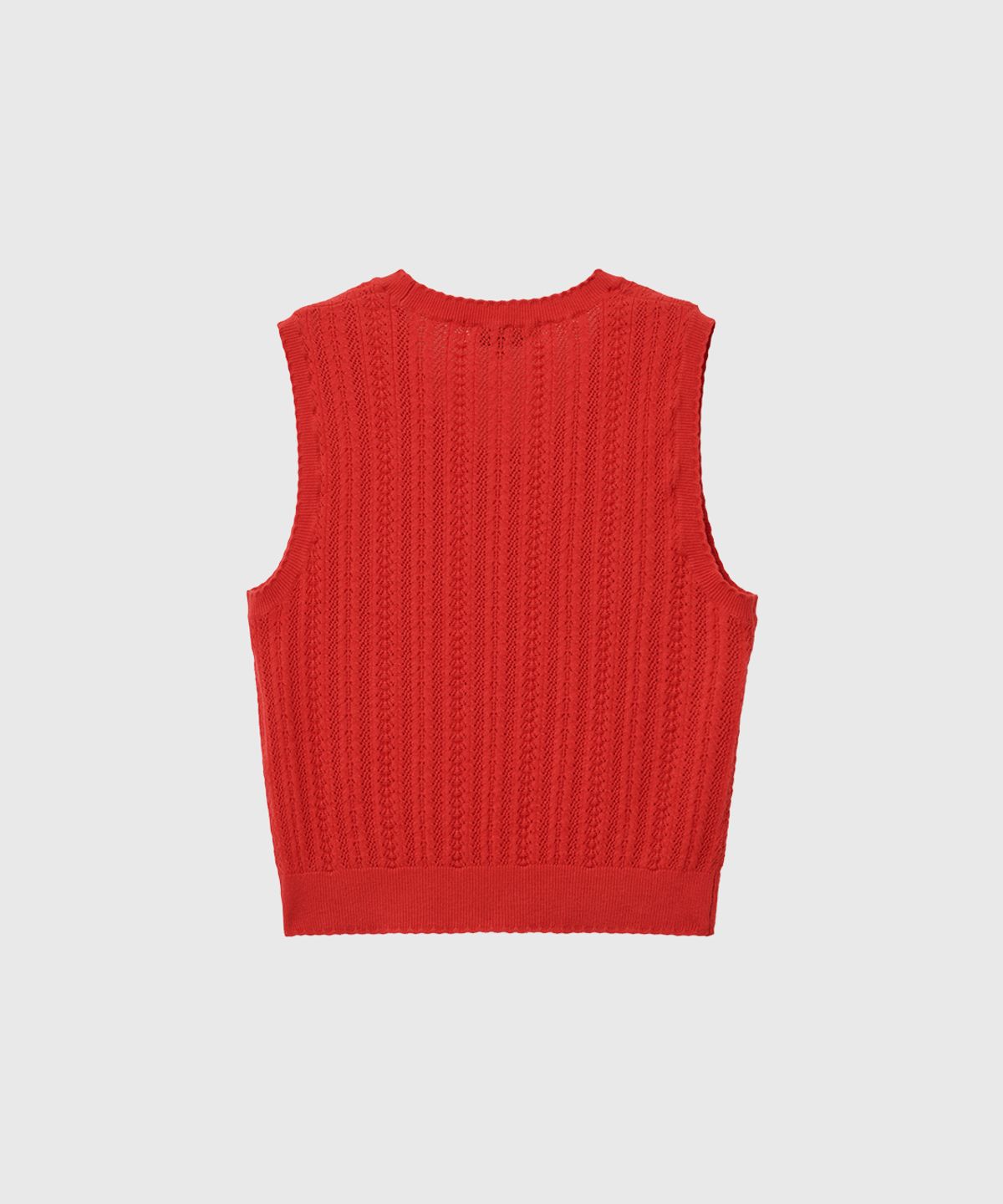 제너럴아이디어(GENERALIDEA) 스켈럽 스카시 니트 베스트 [RED] / GF2LKV528