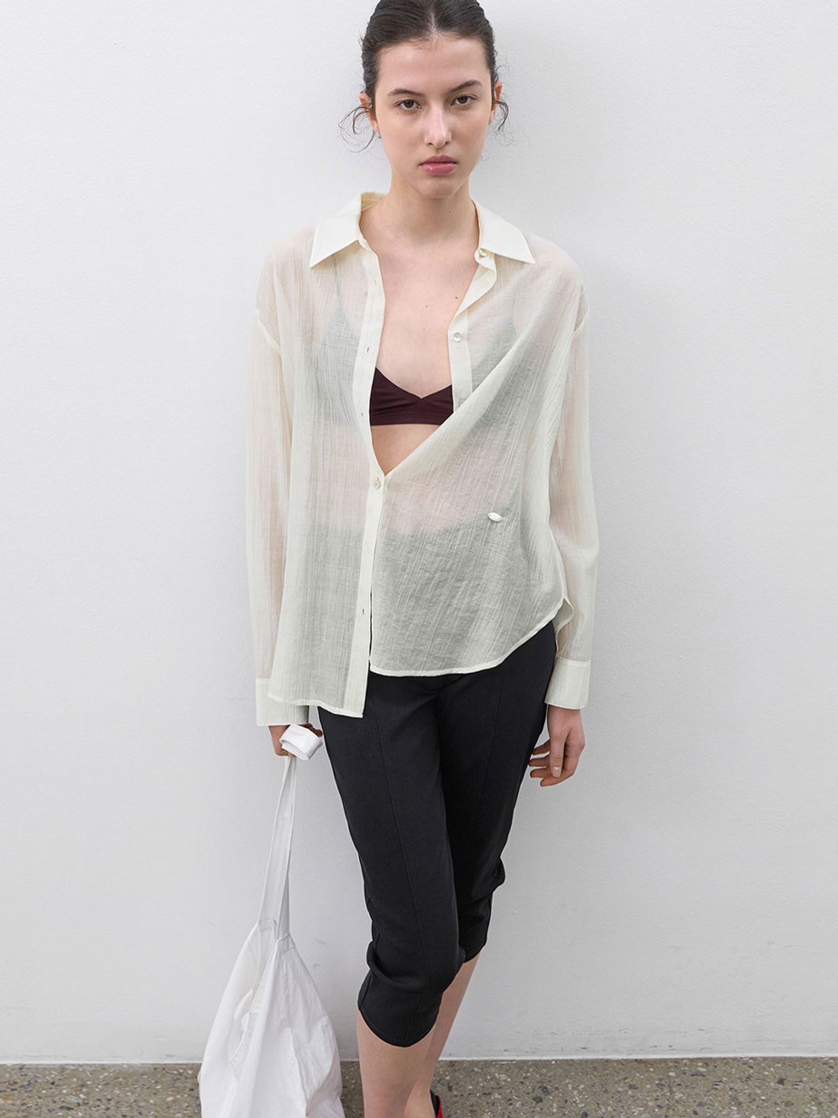 아틀리에 나인(ATELIER NAIN) CLEAN LINE BANDING CAPRI PANTS (PT-5772)