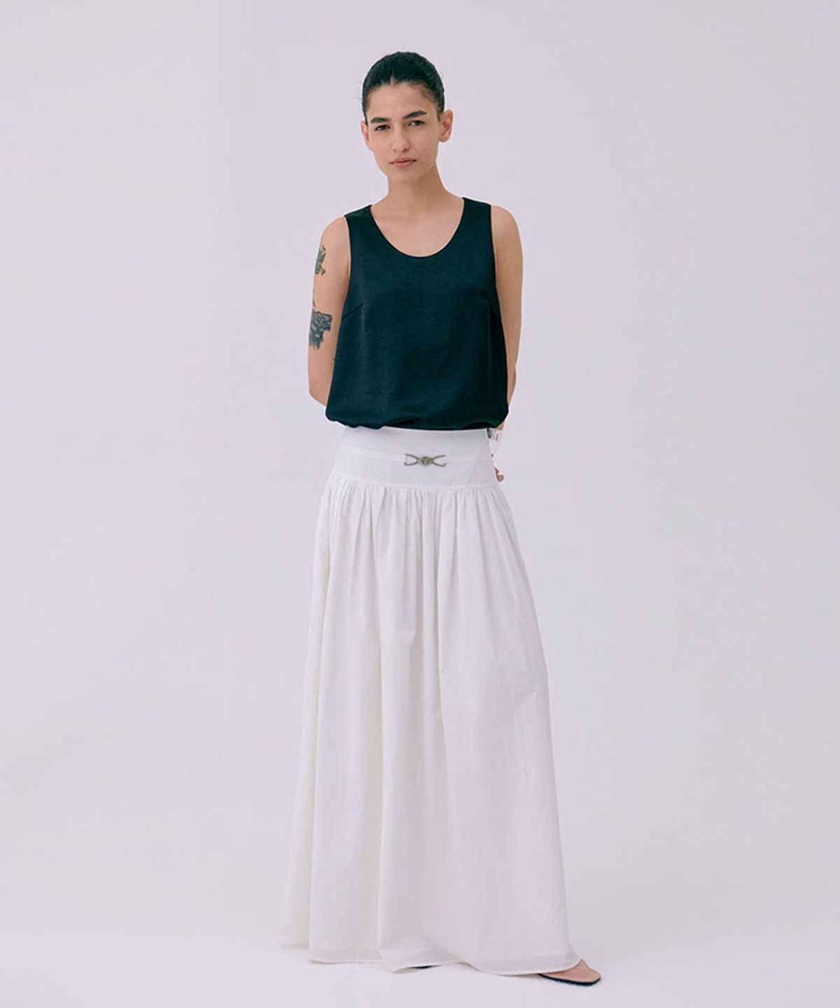 분더캄머(WNDERKAMMER) Layered Sleeveless Top_Black(레이어드 민소매 탑_블랙)