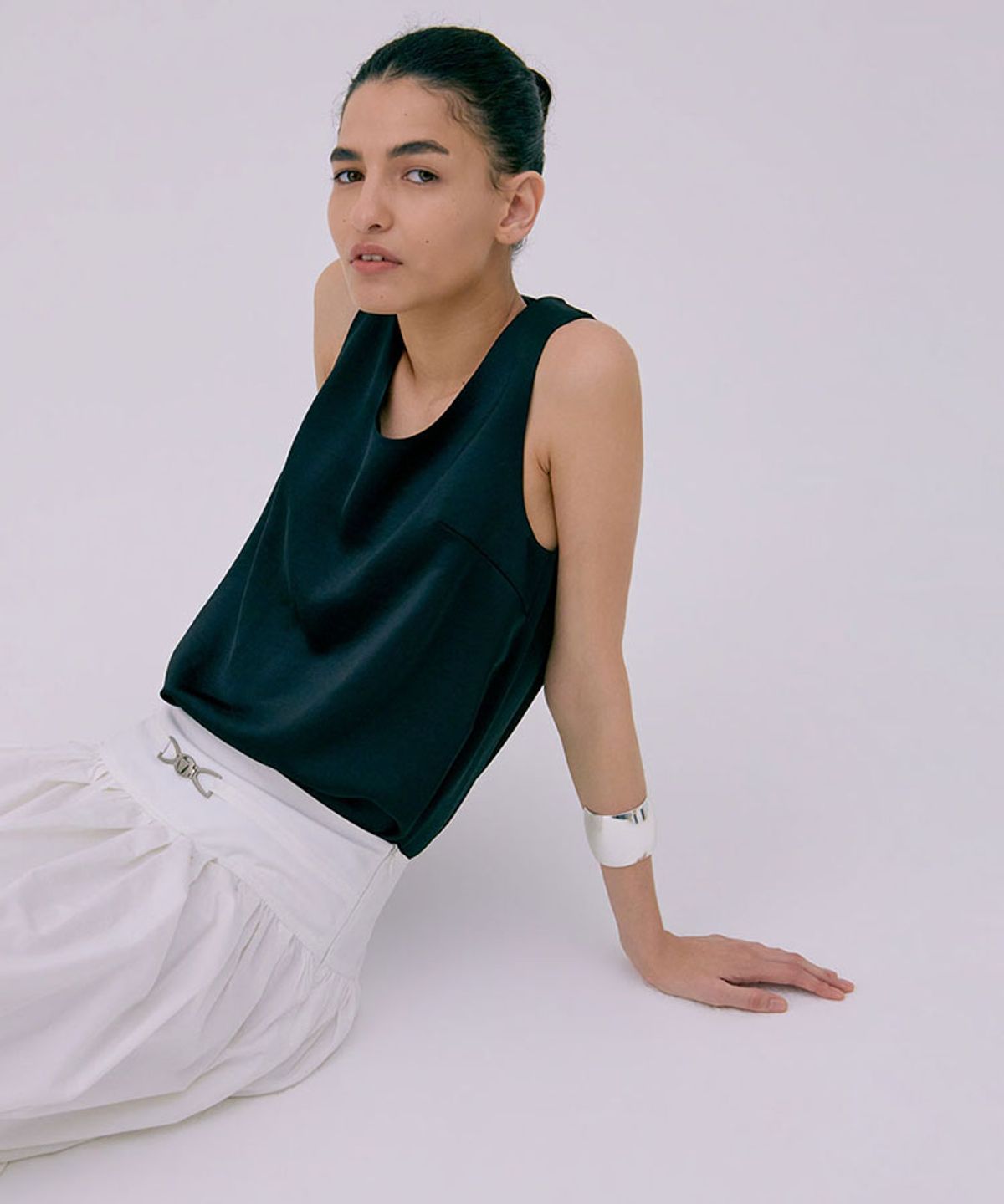 분더캄머(WNDERKAMMER) Layered Sleeveless Top_Black(레이어드 민소매 탑_블랙)