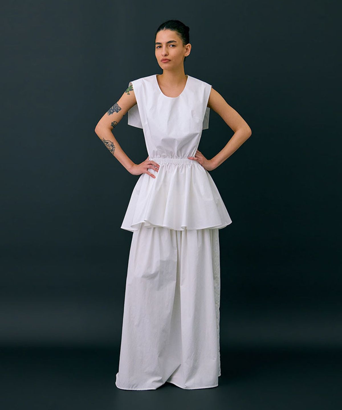 분더캄머(WNDERKAMMER) Sailor Collar Layered Top_White(세일러 칼라 레이어드 탑_화이트)