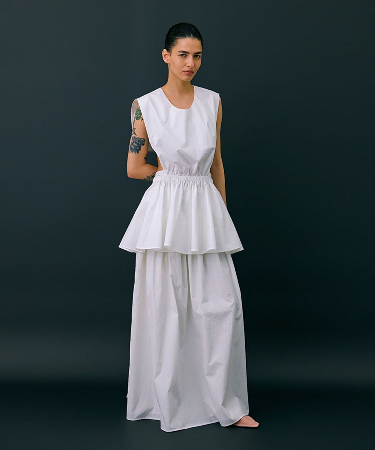 분더캄머(WNDERKAMMER) Sailor Collar Layered Top_White(세일러 칼라 레이어드 탑_화이트)