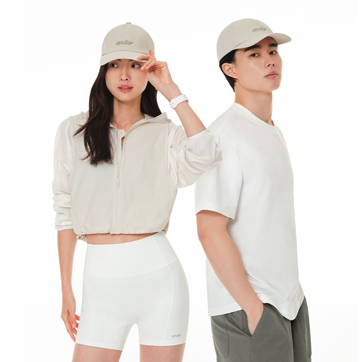 안다르(ANDAR) 시그니처 로고 나일론 볼캡