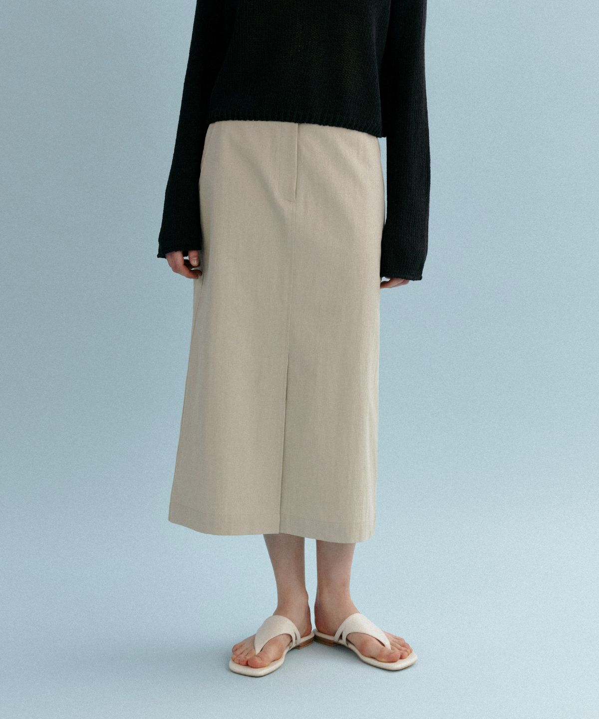 망고매니플리즈(MANGO MANY PLEASE) BILL H SKIRT_KHAKI BEIGE