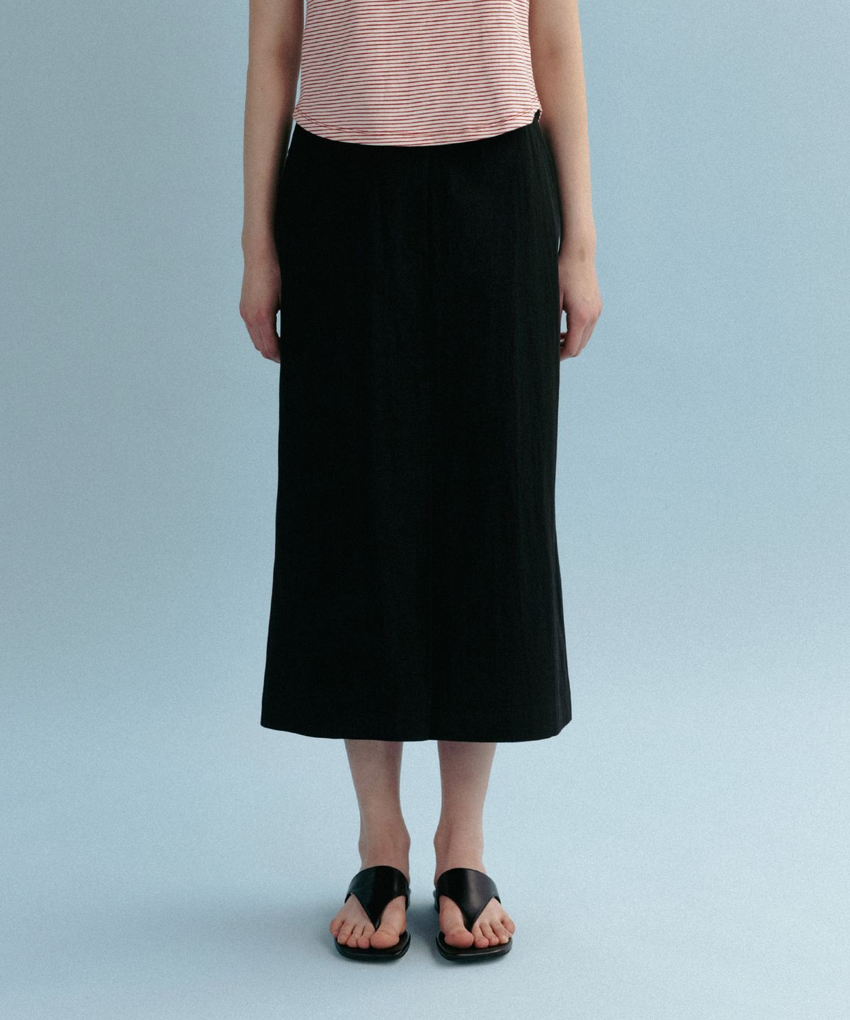 망고매니플리즈(MANGO MANY PLEASE) BILL H SKIRT_BLACK