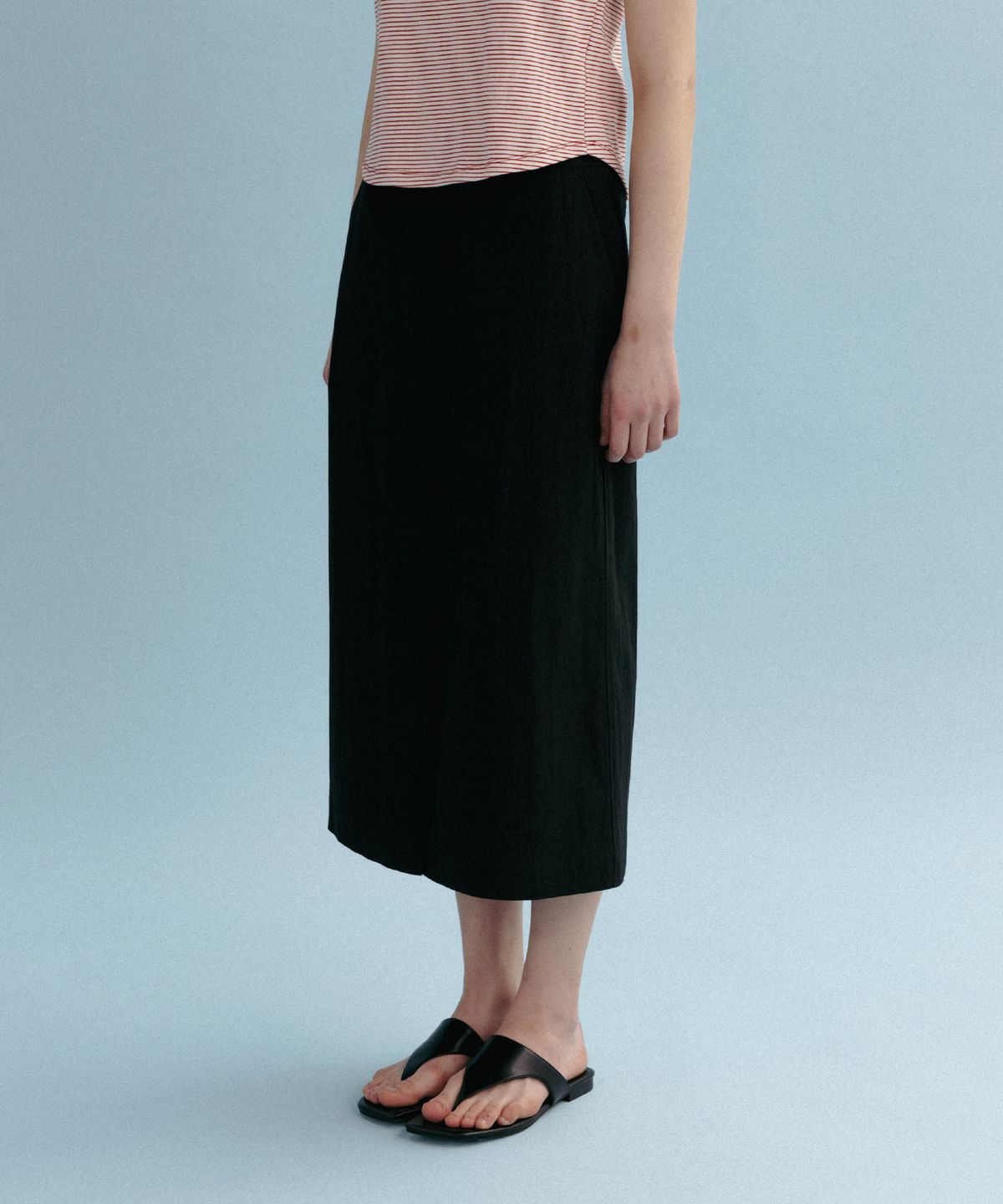망고매니플리즈(MANGO MANY PLEASE) BILL H SKIRT_BLACK