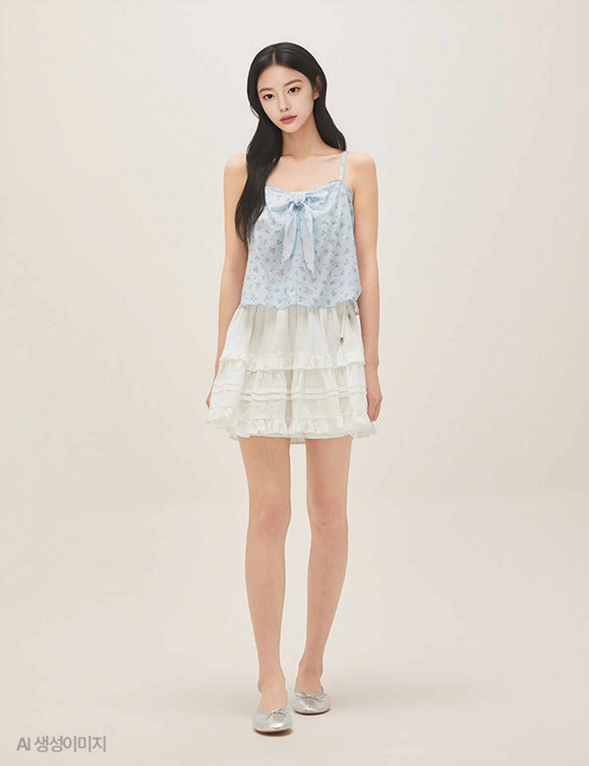 로엠(ROEM) 잔꽃 패턴 뷔스티에 RMBNG25R12