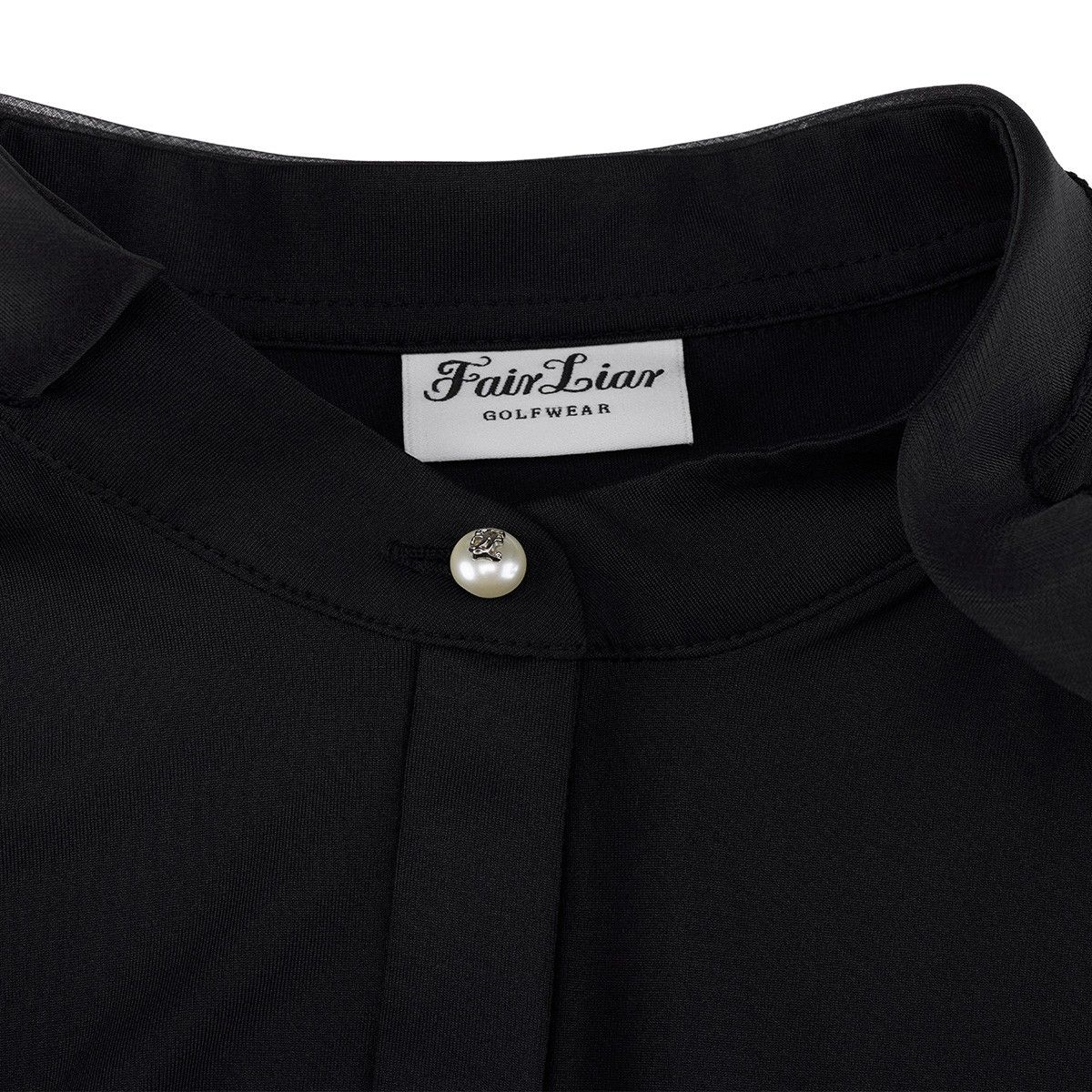 페어라이어 골프(FAIRLIAR GOLF) 오간자 리본 티셔츠 (블랙)