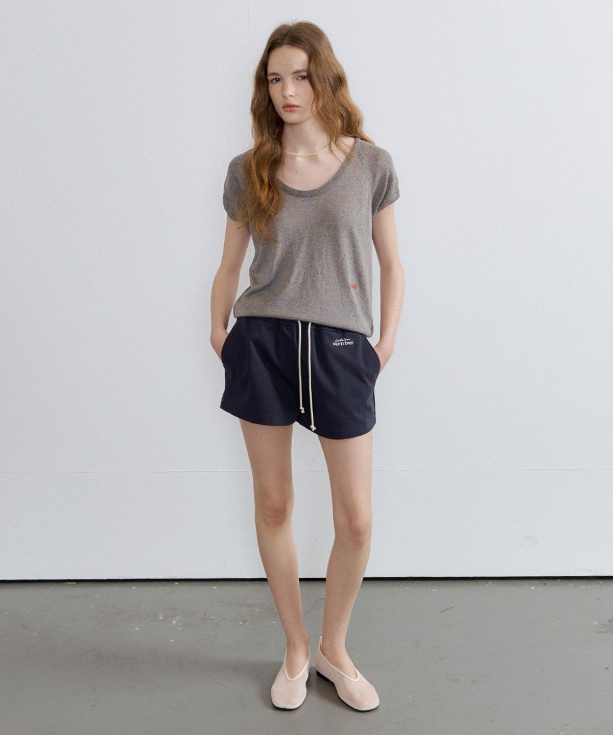 프리버07(FRIVER07) Logo banding short pants [FRSP07PT03]_Navy