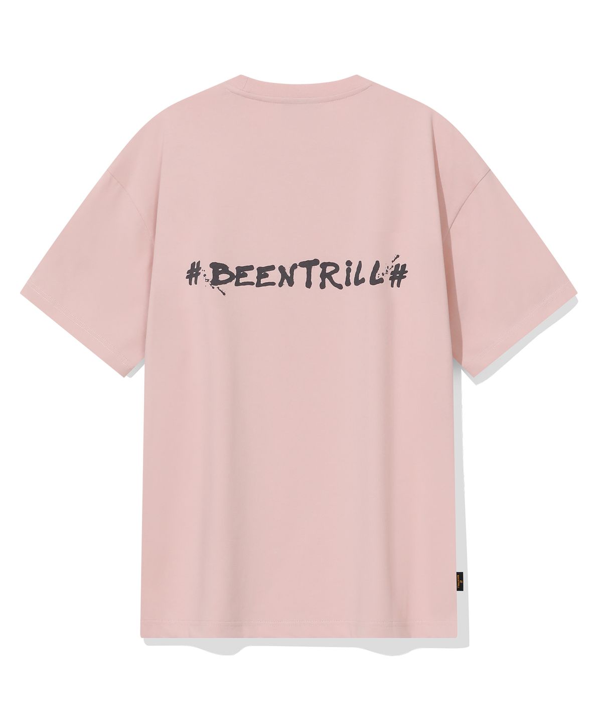 빈트릴(BEENTRILL) 택티컬 소매 포켓 오버핏 반팔티(라이트 핑크)