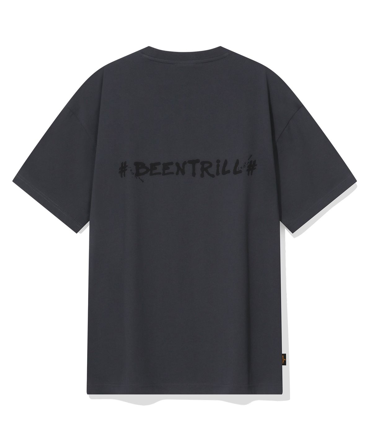 빈트릴(BEENTRILL) 택티컬 소매 포켓 오버핏 반팔티(차콜)