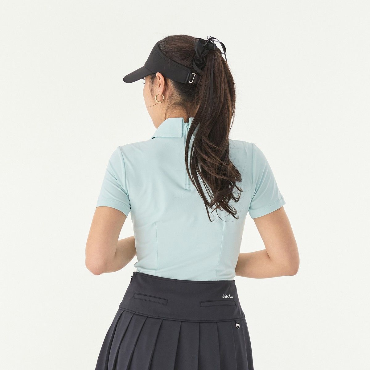 페어라이어 골프(FAIRLIAR GOLF) 리본 미니 스크런치 바이저 (블랙)
