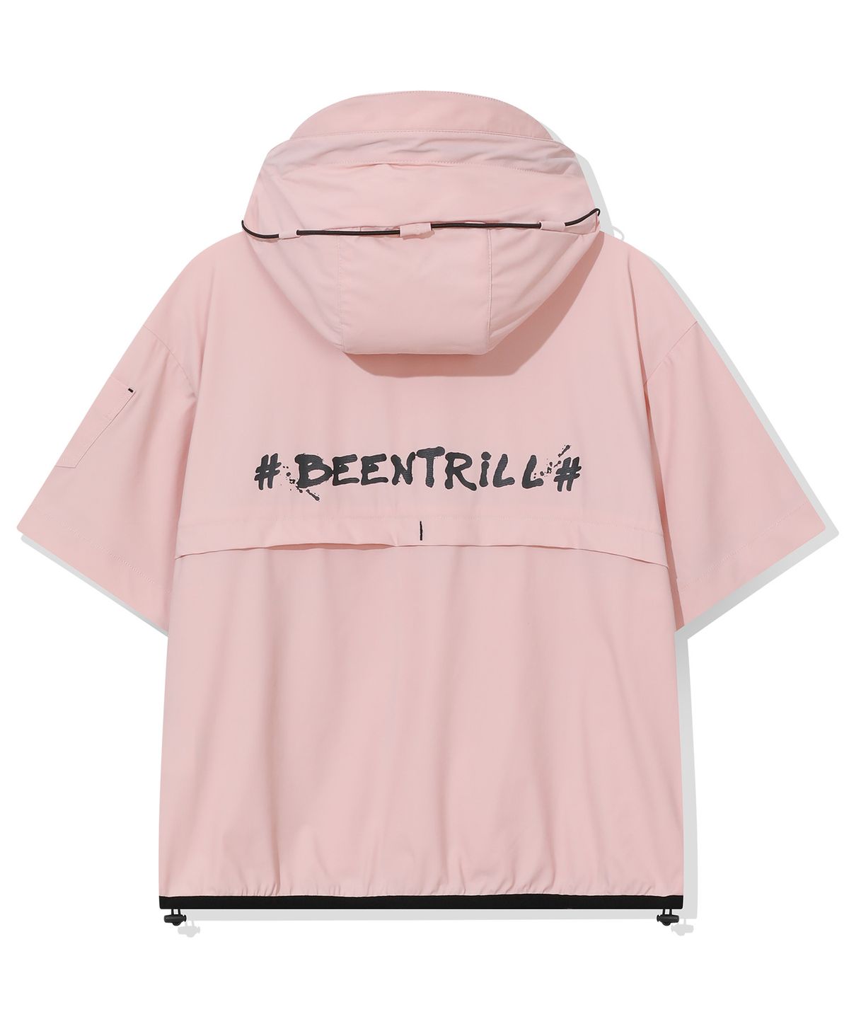 빈트릴(BEENTRILL) 우먼스 택티컬 퍼포먼스 후디 반팔 집업(라이트 핑크)