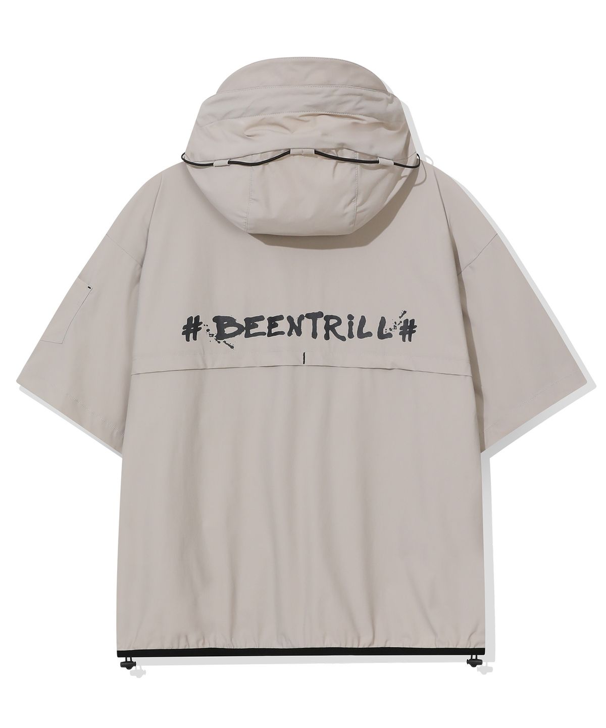 빈트릴(BEENTRILL) 택티컬 퍼포먼스 후디 반팔 집업(라이트 베이지)