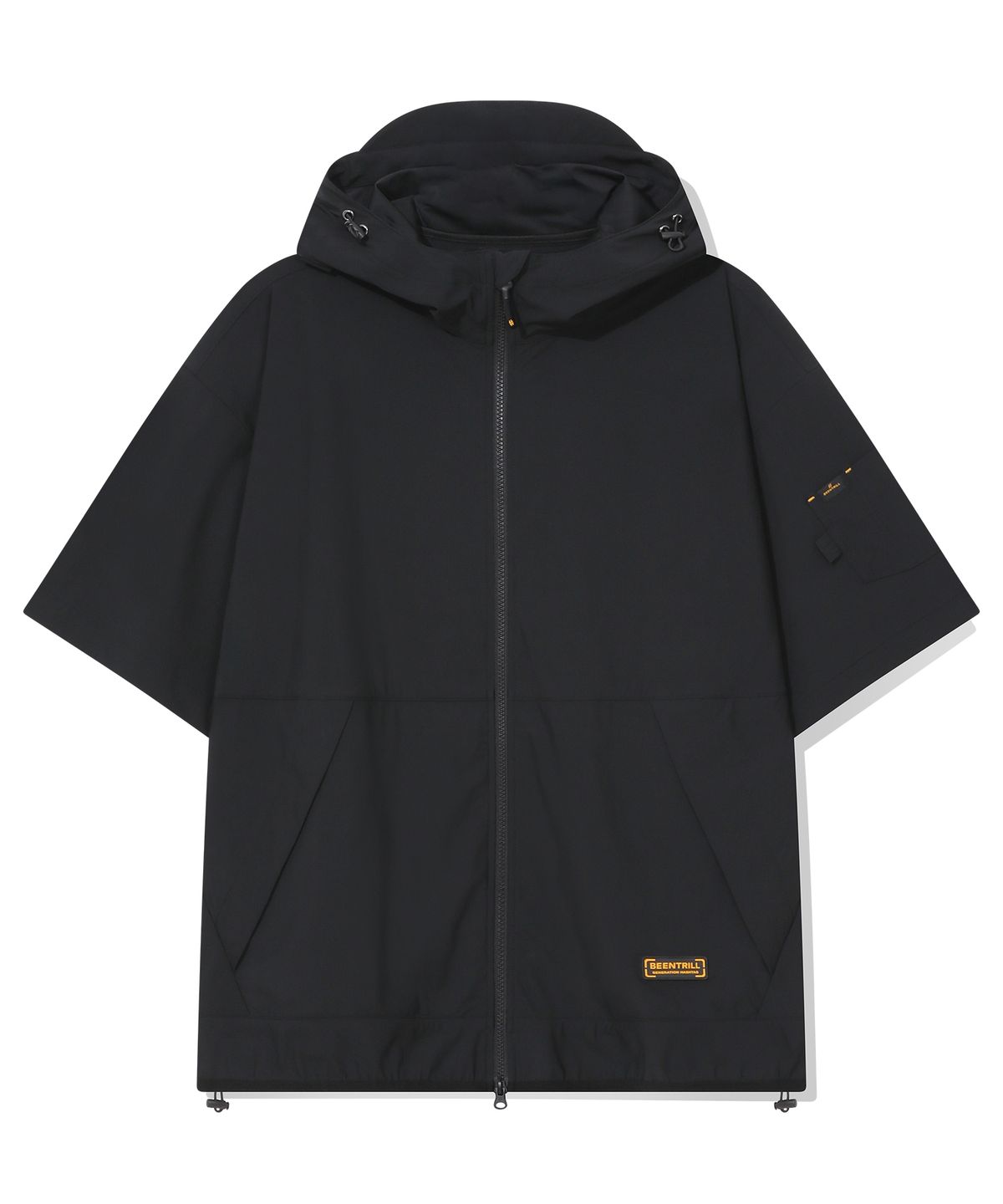 빈트릴(BEENTRILL) 택티컬 퍼포먼스 후디 반팔 집업(블랙)