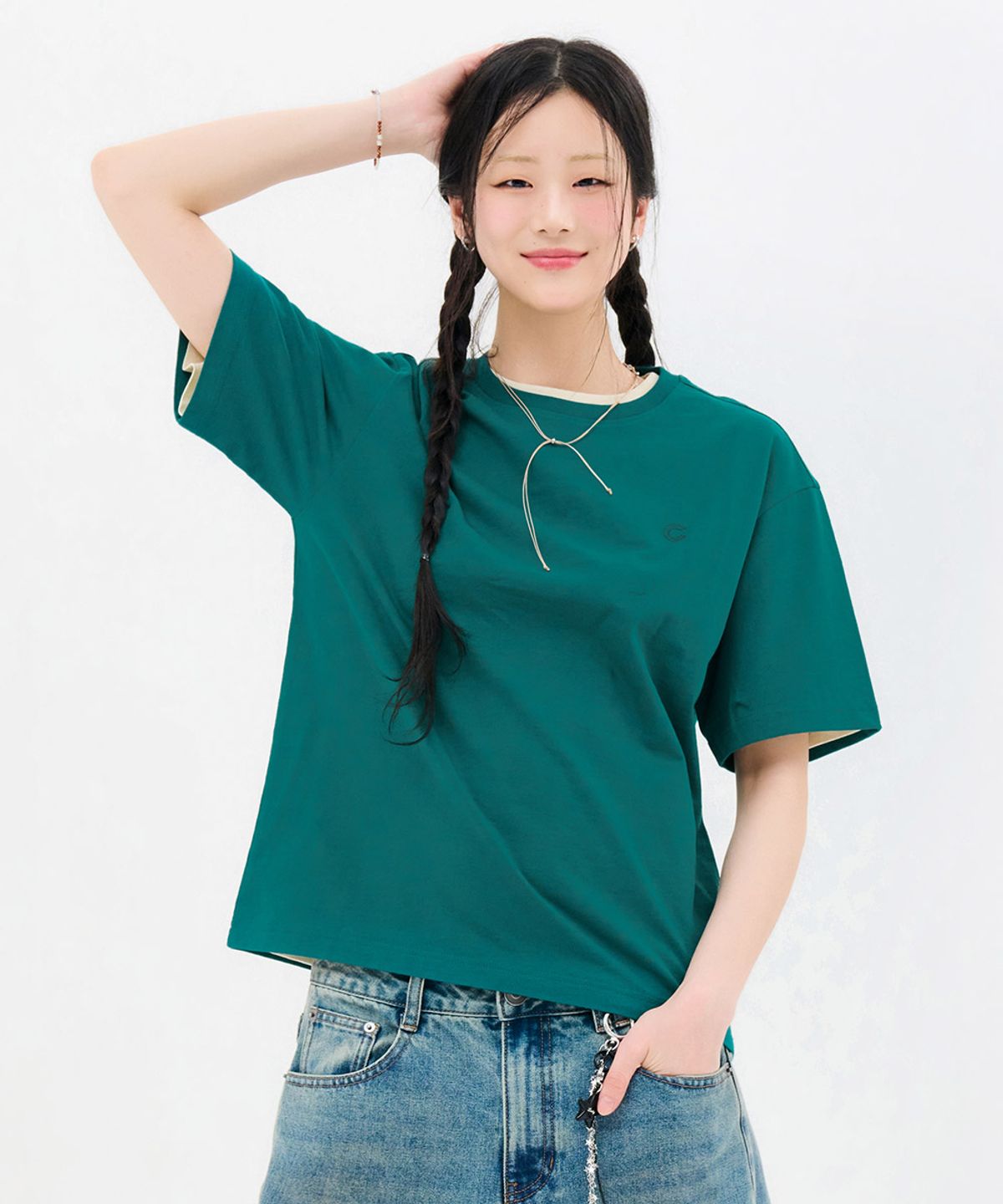 체이스컬트(CHASECULT) 공용 로고 반팔 티셔츠-FBZU5801C0H
