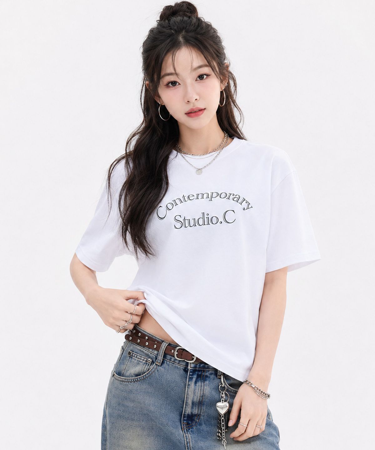 체이스컬트(CHASECULT) 공용 레터링 반팔 티셔츠-FBZU5802C01